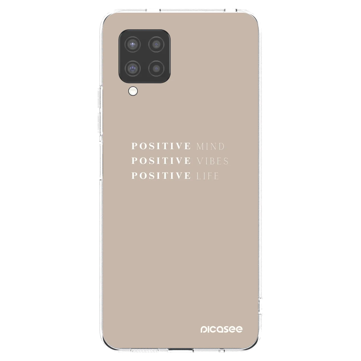 Picasee silikonový průhledný obal pro Samsung Galaxy A42 A426B - Positive Vibes