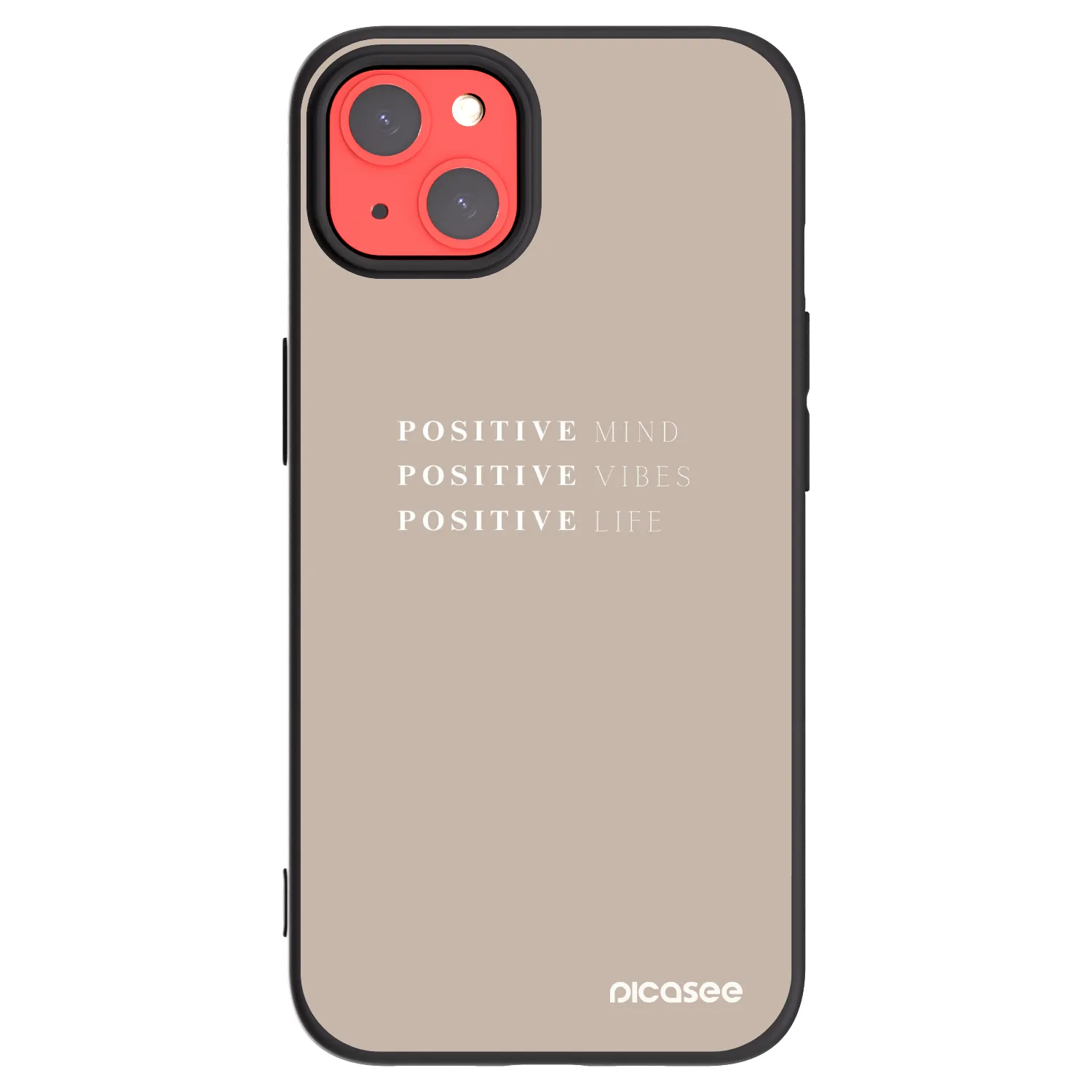 Picasee silikonový černý obal pro Apple iPhone 13 - Positive Vibes