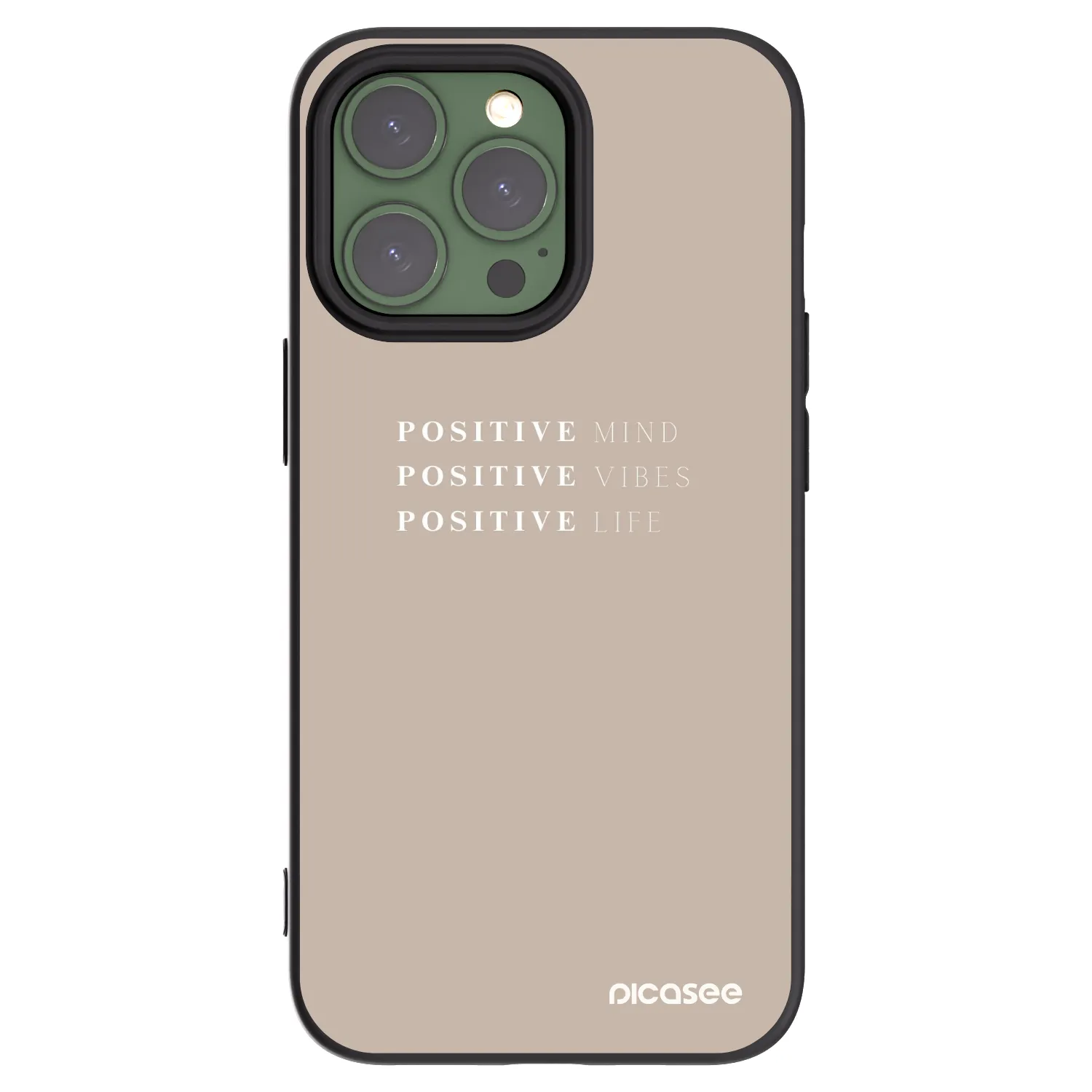 Picasee silikonový černý obal pro Apple iPhone 13 Pro - Positive Vibes