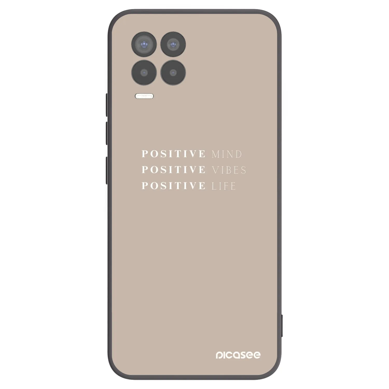 Picasee silikonový černý obal pro Realme 8 Pro - Positive Vibes
