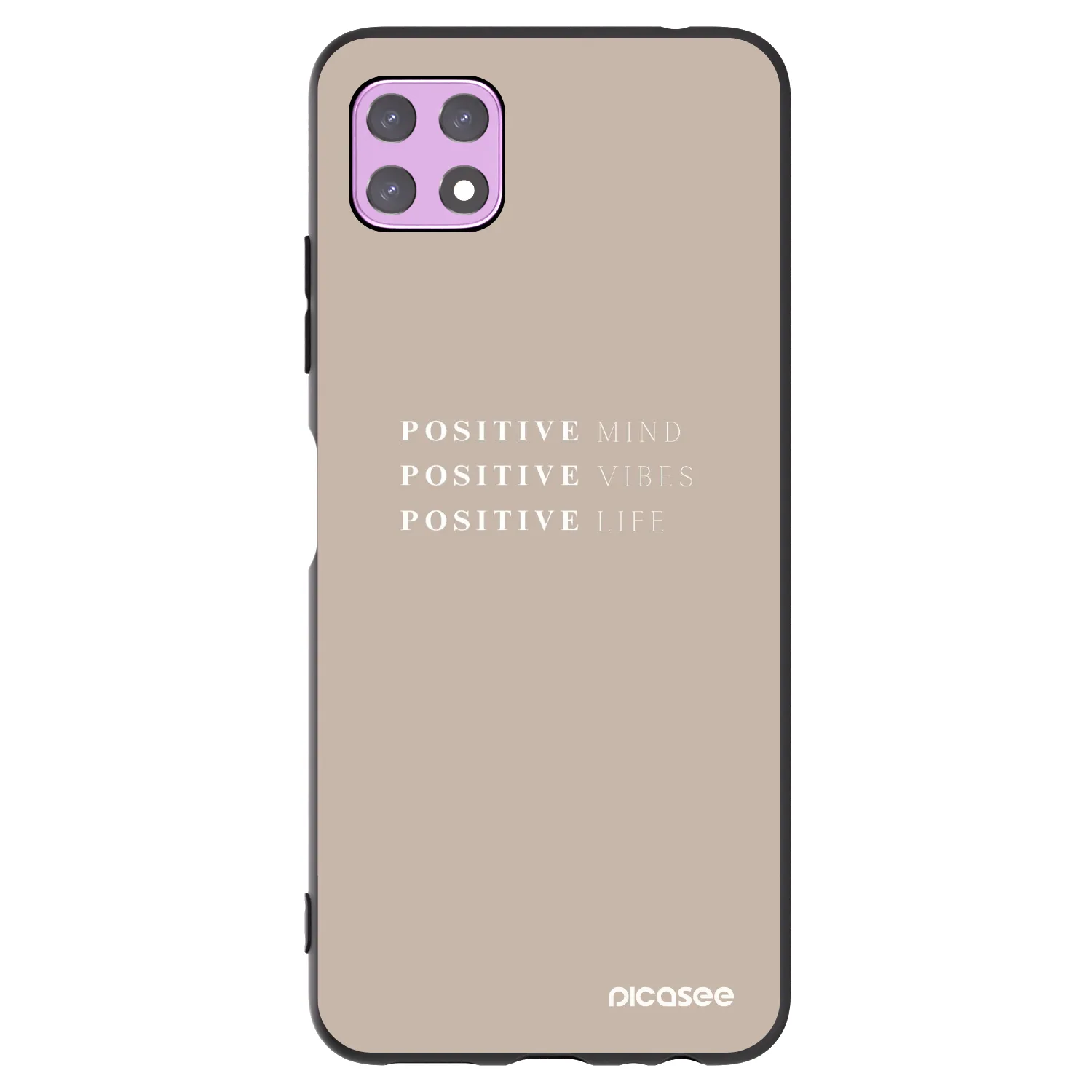 Picasee silikonový černý obal pro Samsung Galaxy A22 A226B 5G - Positive Vibes