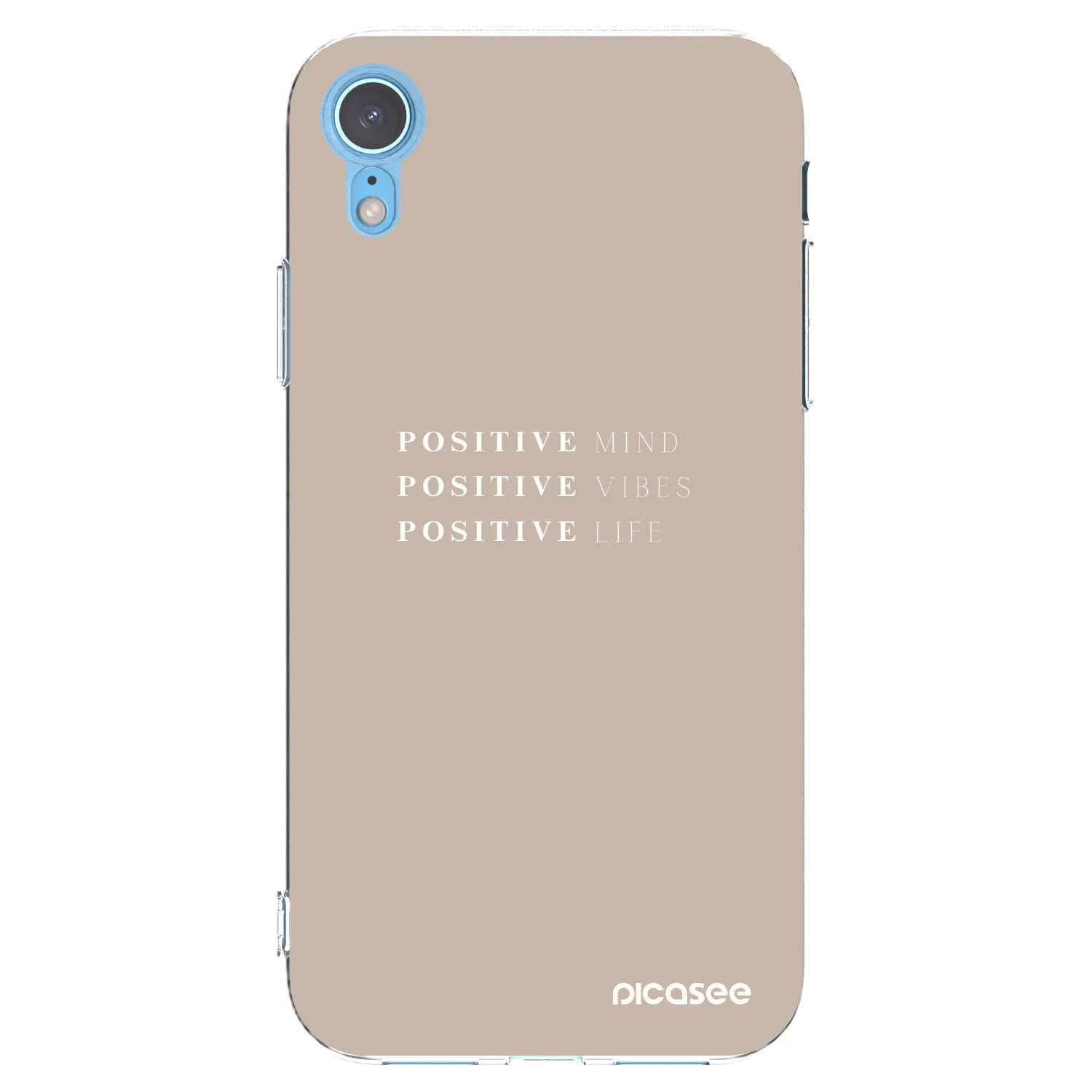 Picasee silikonový průhledný obal pro Apple iPhone XR - Positive Vibes