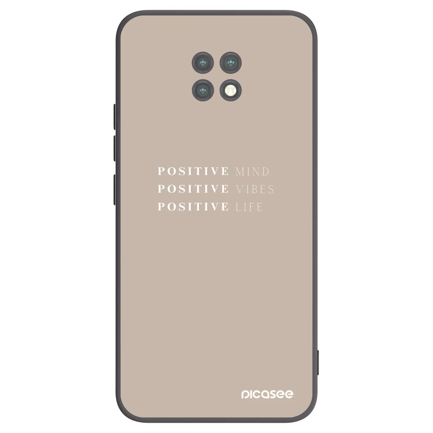 Picasee silikonový černý obal pro Xiaomi Redmi Note 9T - Positive Vibes