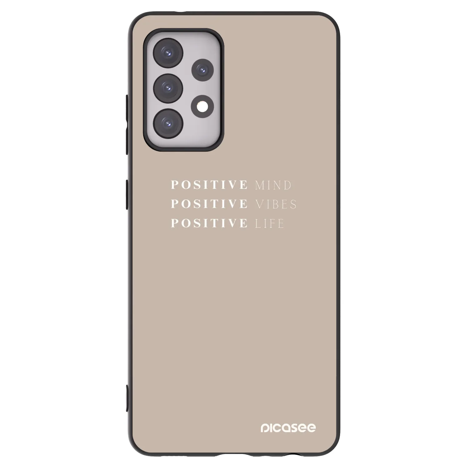 Picasee silikonový černý obal pro Samsung Galaxy A52s 5G A528B - Positive Vibes