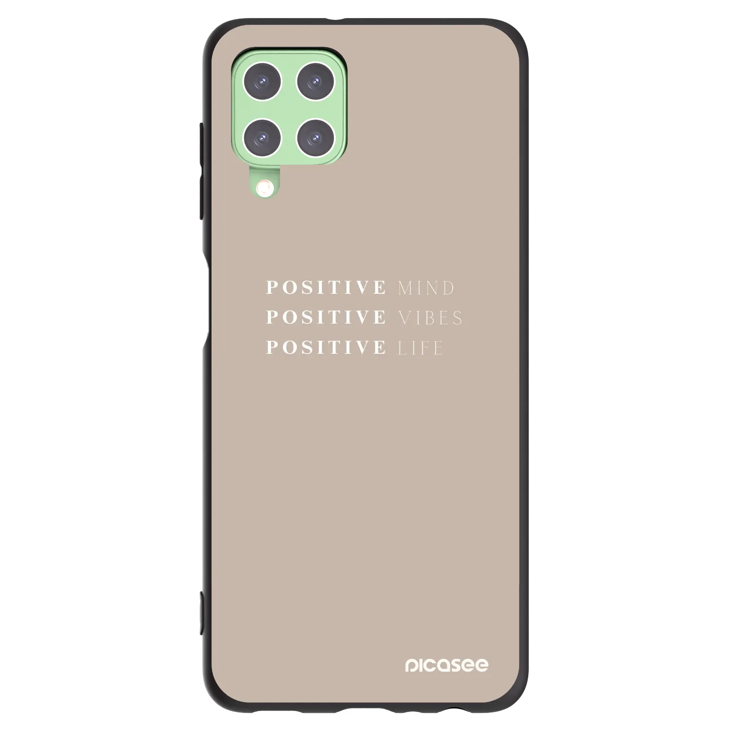 Picasee silikonový černý obal pro Samsung Galaxy A22 A225F 4G - Positive Vibes