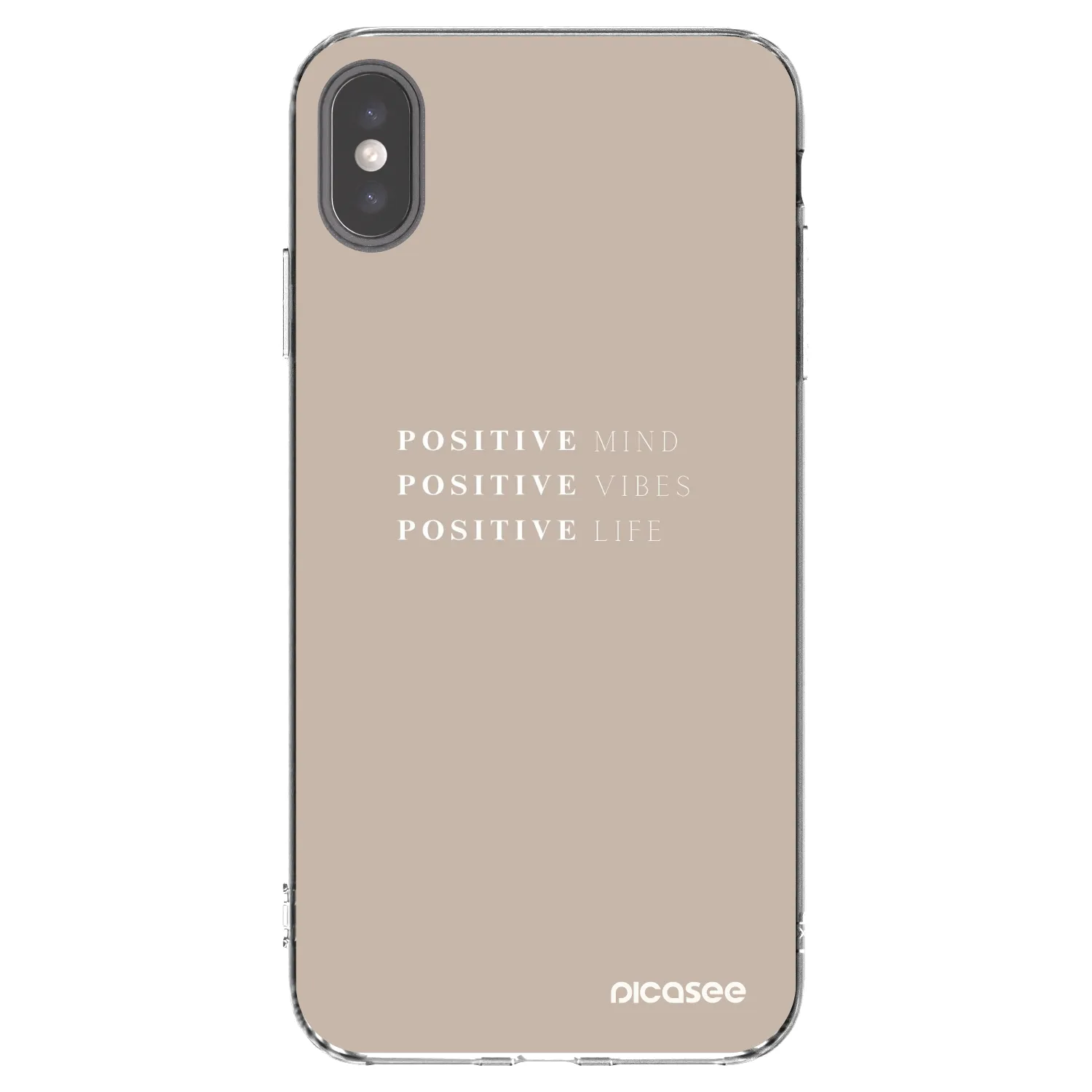 Picasee silikonový průhledný obal pro Apple iPhone XS Max - Positive Vibes