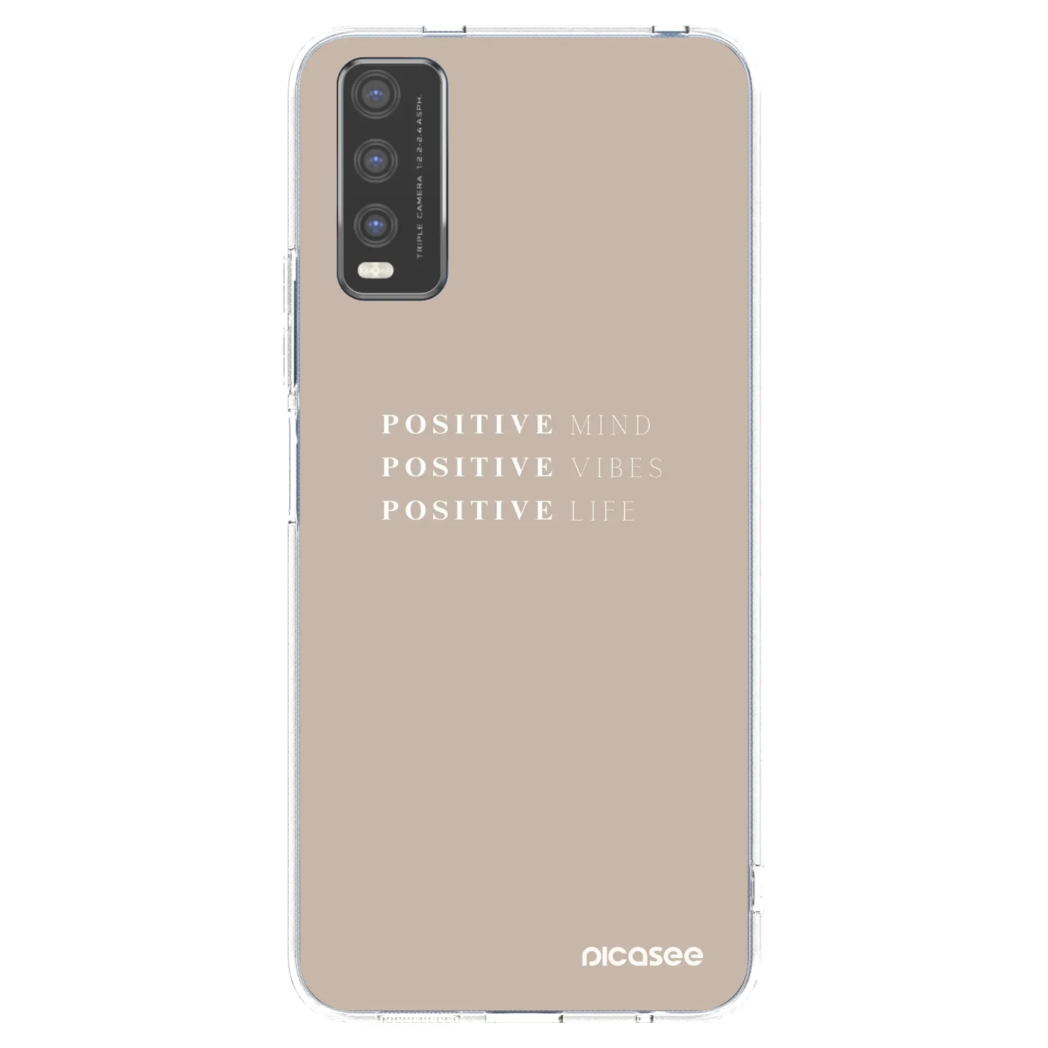 Picasee silikonový průhledný obal pro Vivo Y20s - Positive Vibes
