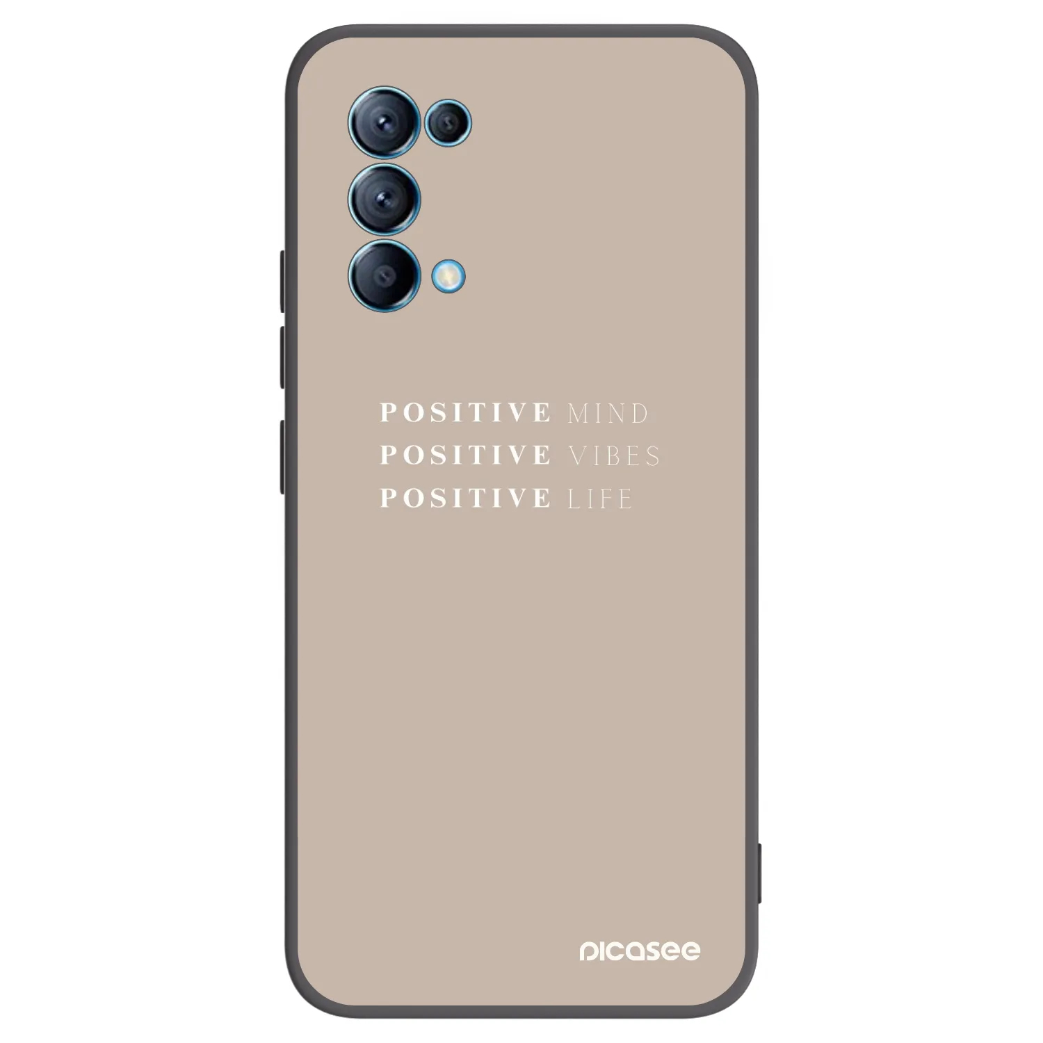 Picasee silikonový černý obal pro OPPO A16s - Positive Vibes