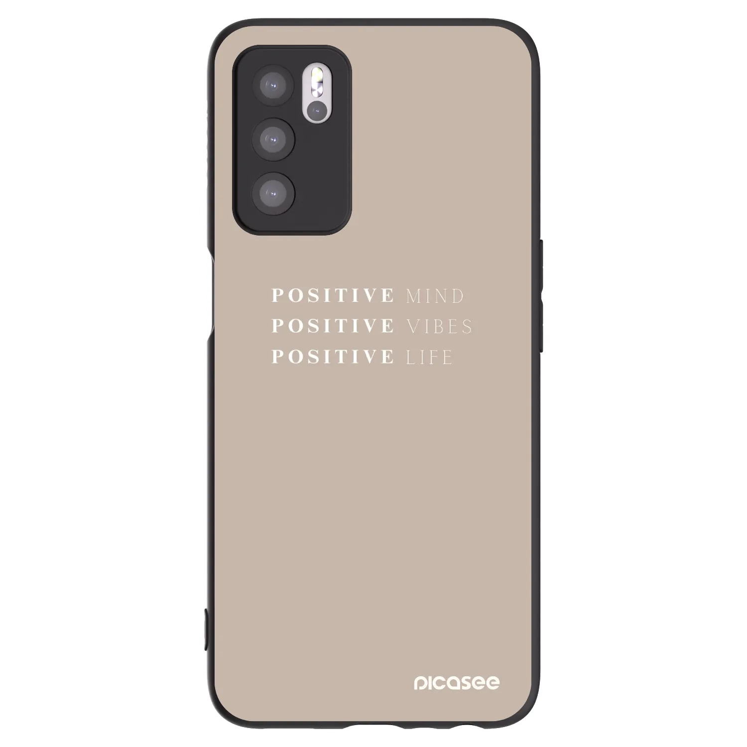 Picasee silikonový černý obal pro OPPO A16s - Positive Vibes