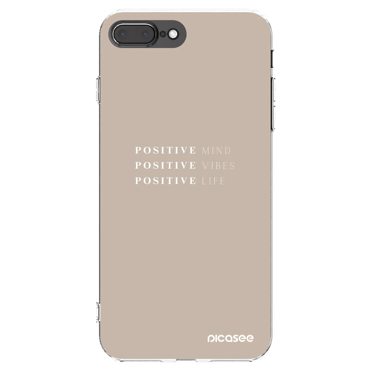Picasee silikonový průhledný obal pro Apple iPhone 8 Plus - Positive Vibes
