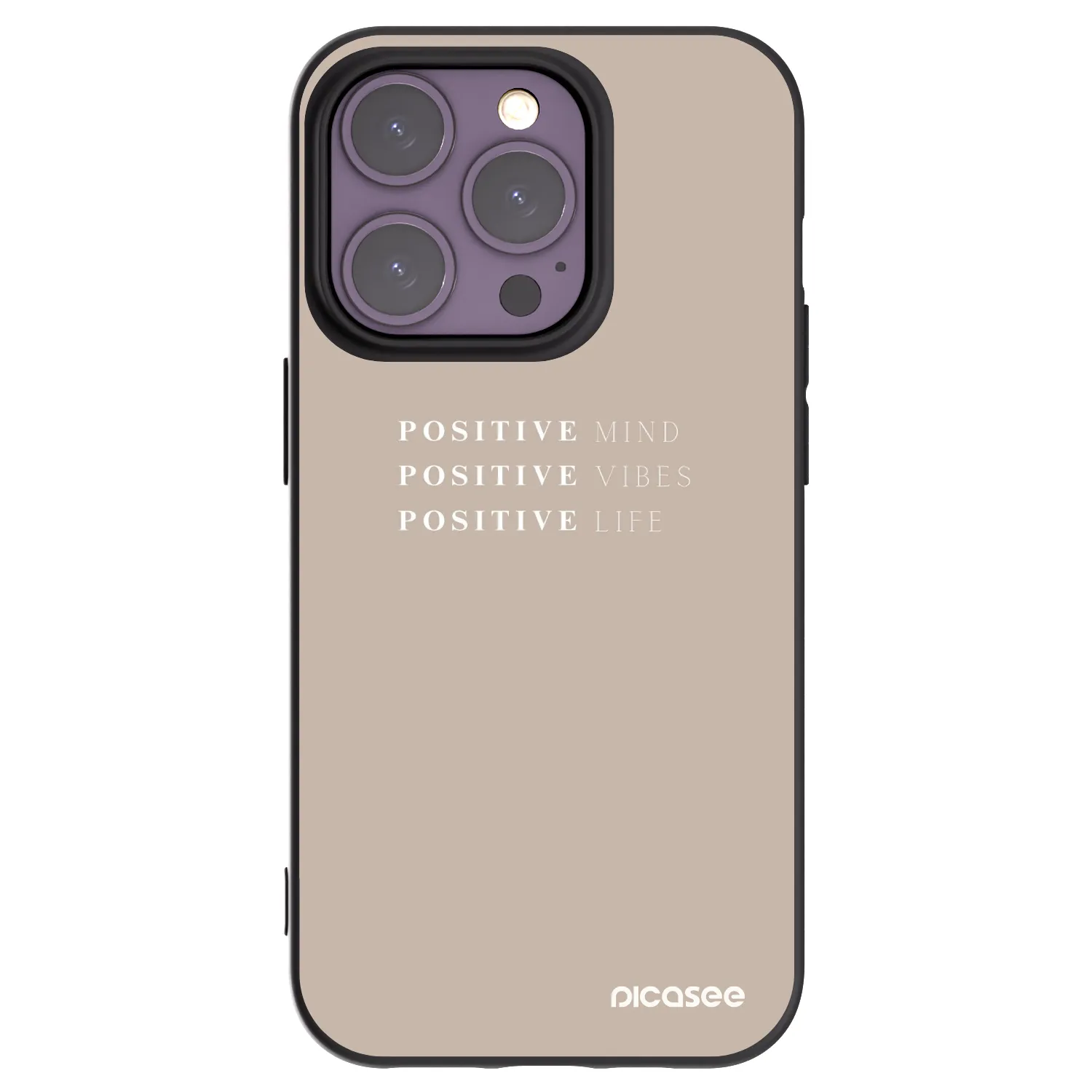 Picasee silikonový černý obal pro Apple iPhone 14 Pro - Positive Vibes