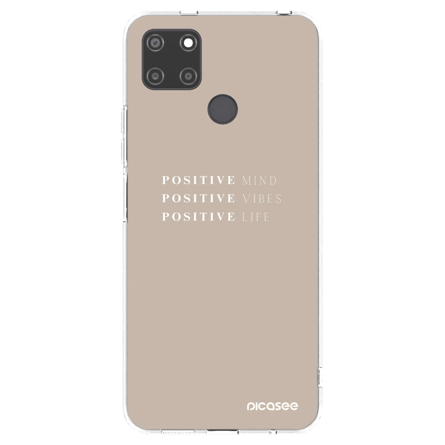 Picasee silikonový průhledný obal pro Realme C21Y - Positive Vibes