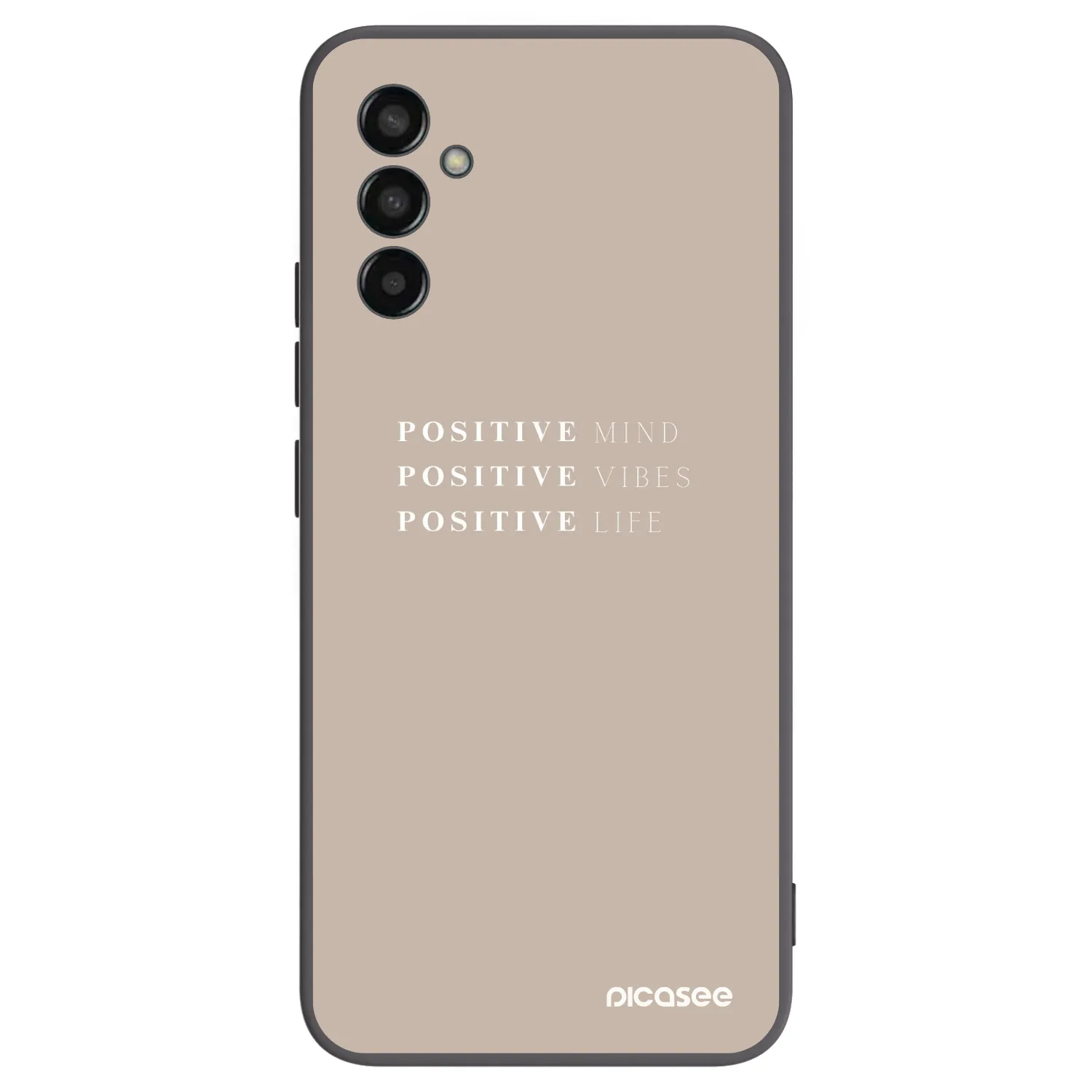 Picasee silikonový černý obal pro Samsung Galaxy M13 M135F - Positive Vibes