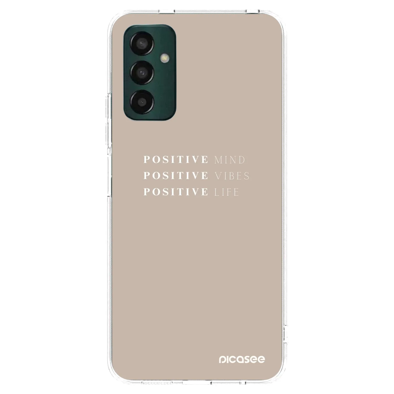 Picasee silikonový průhledný obal pro Samsung Galaxy M13 M135F - Positive Vibes