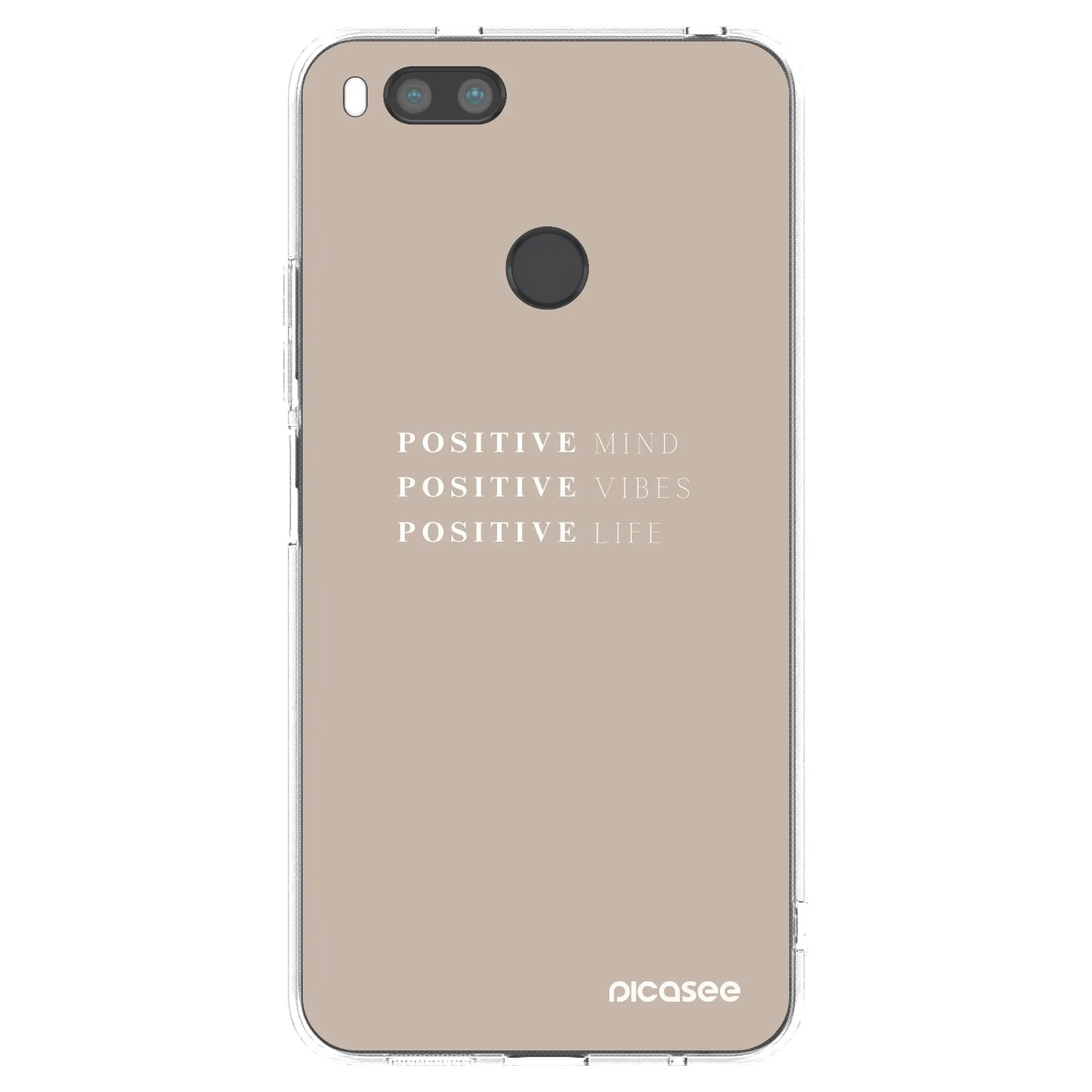 Picasee silikonový průhledný obal pro Xiaomi Redmi A1 - Positive Vibes