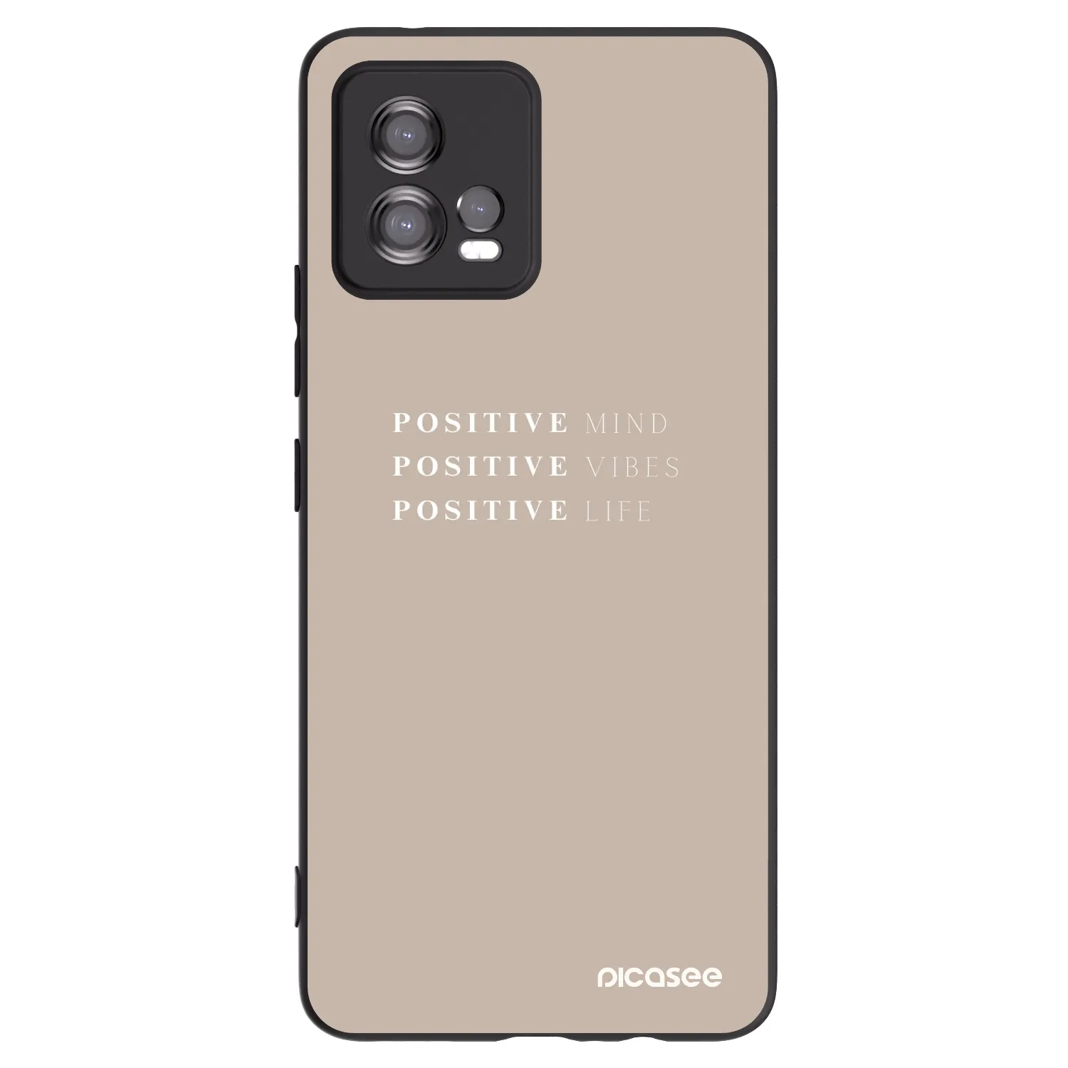 Picasee silikonový černý obal pro Motorola Moto G72 - Positive Vibes