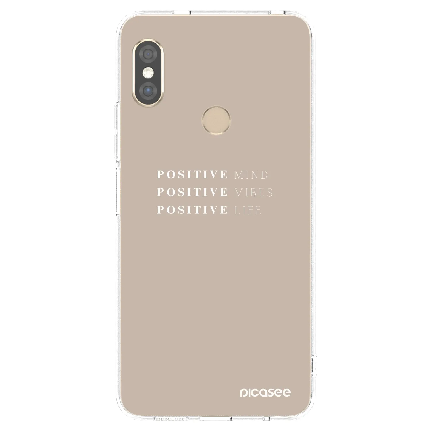 Picasee silikonový průhledný obal pro Xiaomi Redmi Note 5 Global - Positive Vibes