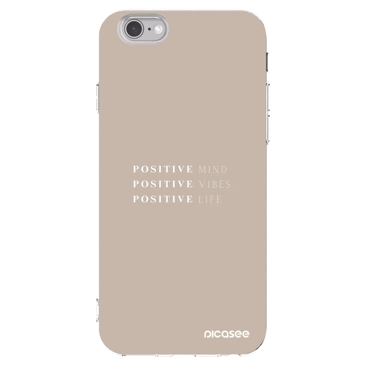 Picasee silikonový průhledný obal pro Apple iPhone 6/6S - Positive Vibes