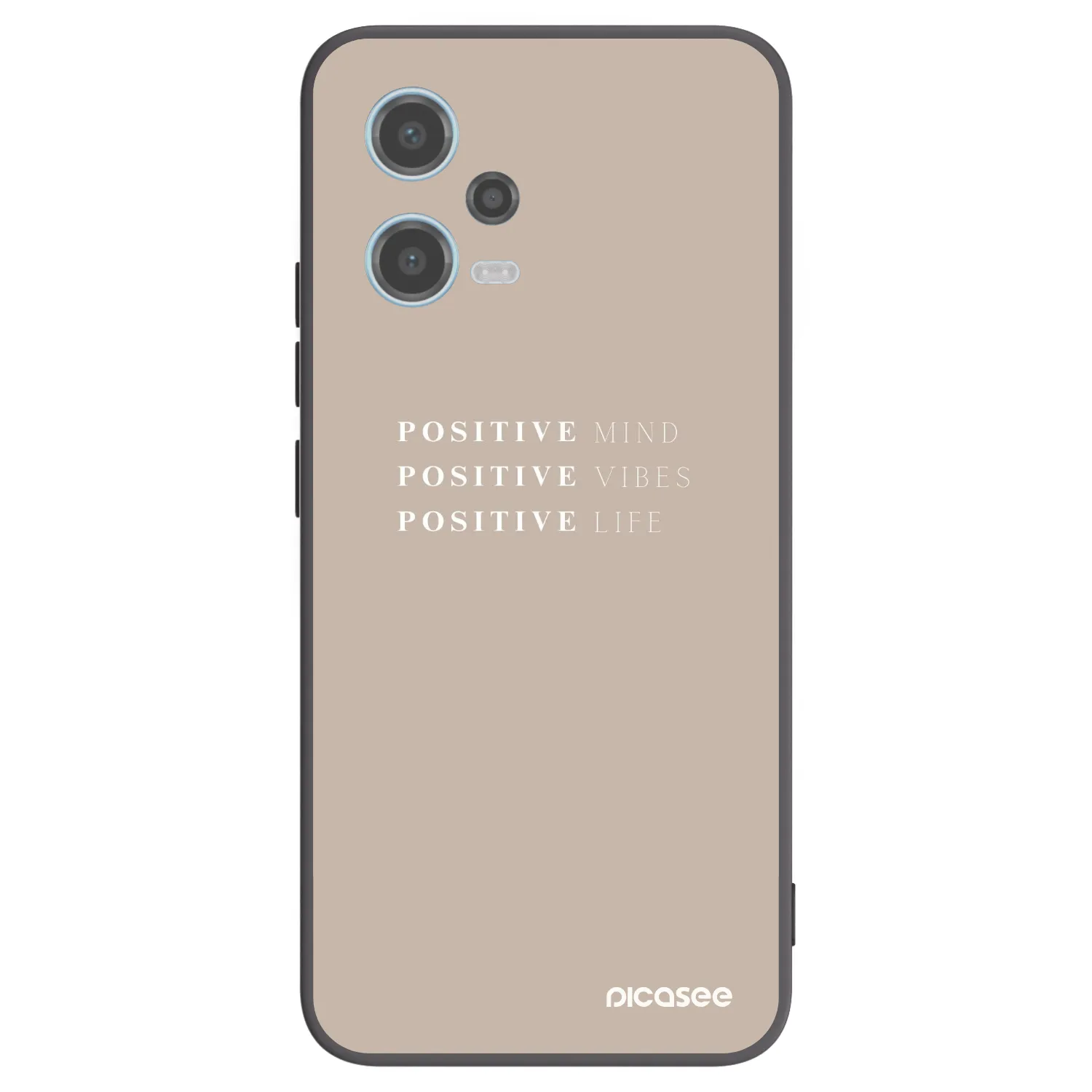 Picasee silikonový černý obal pro Xiaomi Redmi Note 12 5G - Positive Vibes