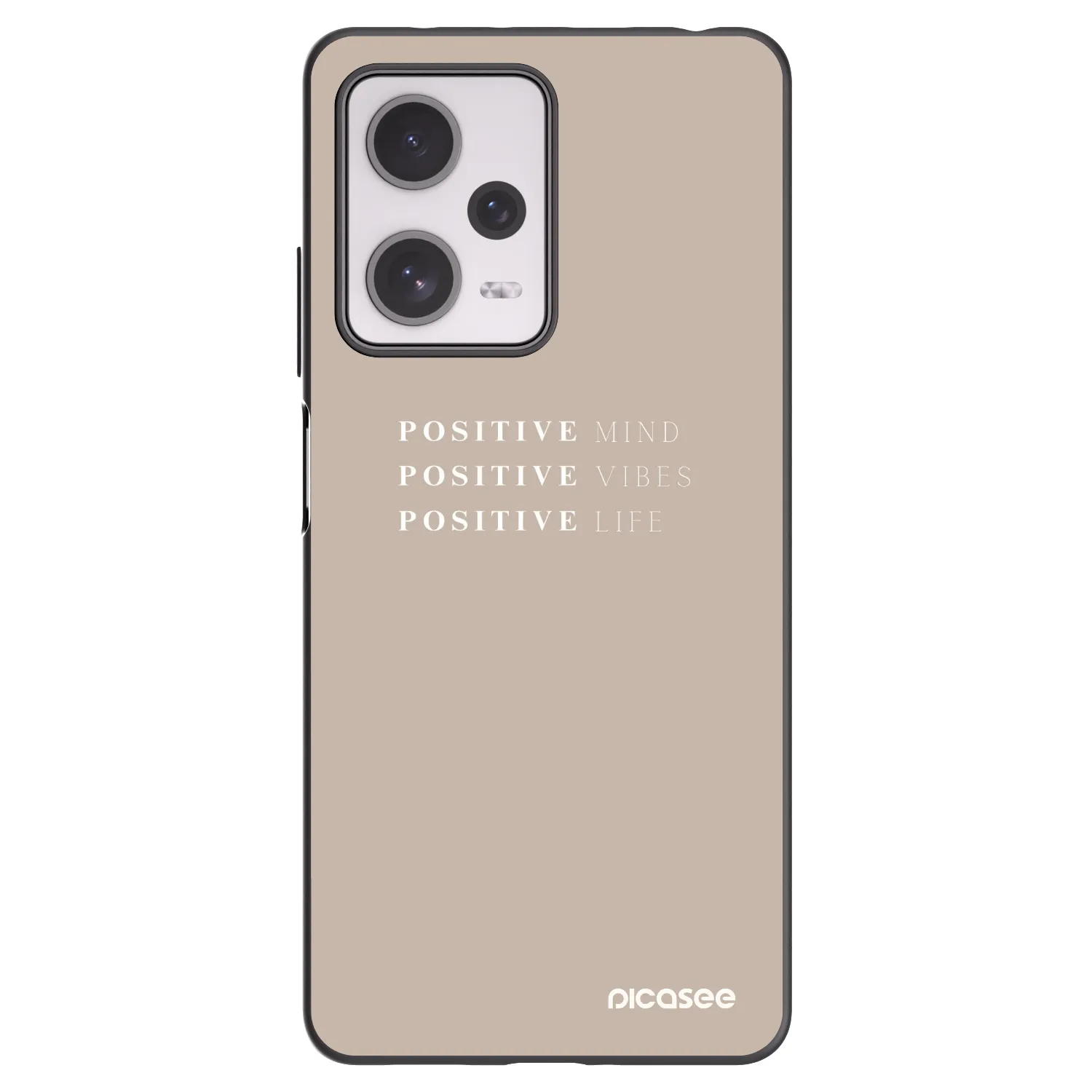 Picasee silikonový černý obal pro Xiaomi Redmi Note 12 Pro+ 5G - Positive Vibes