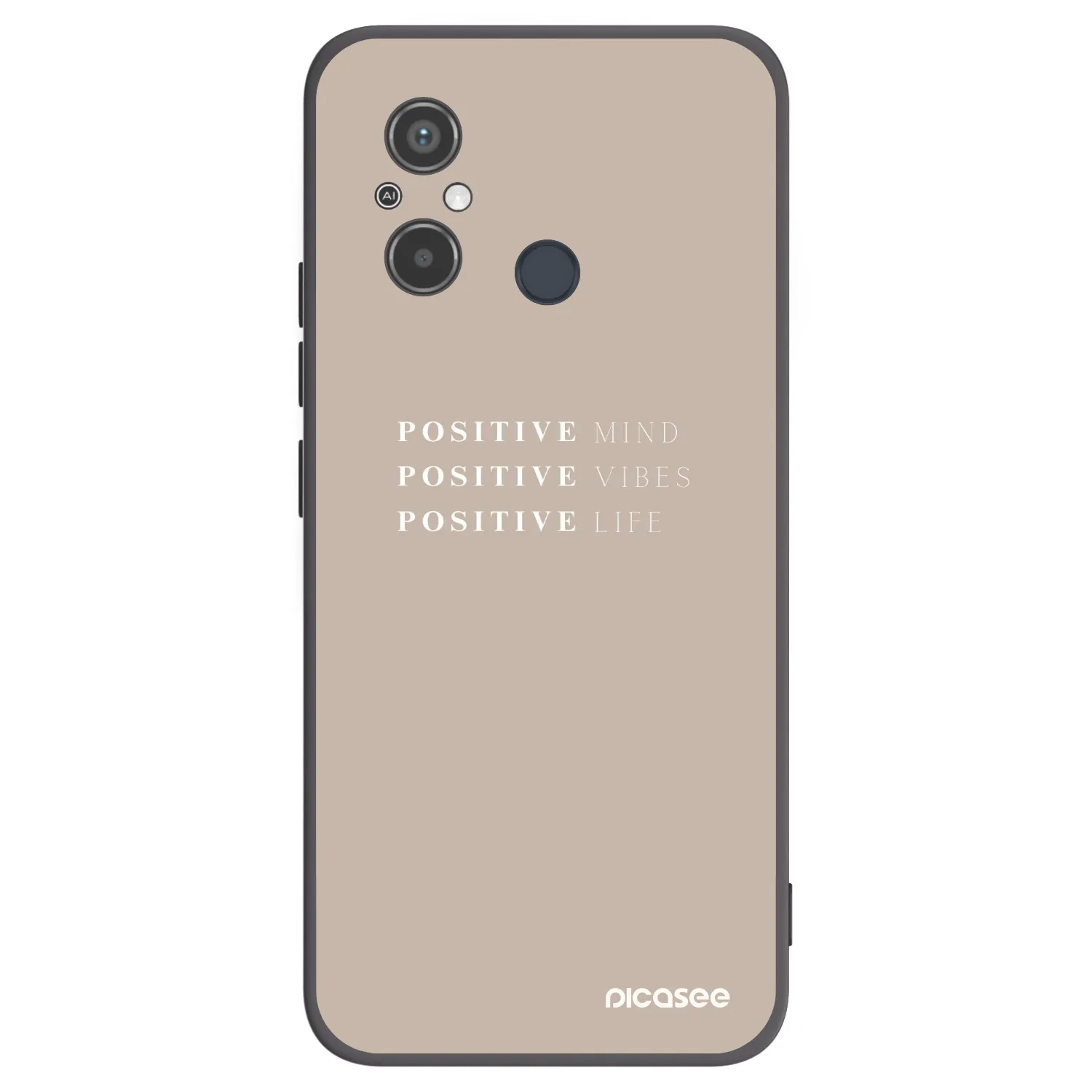 Picasee silikonový černý obal pro Xiaomi Redmi 12C - Positive Vibes