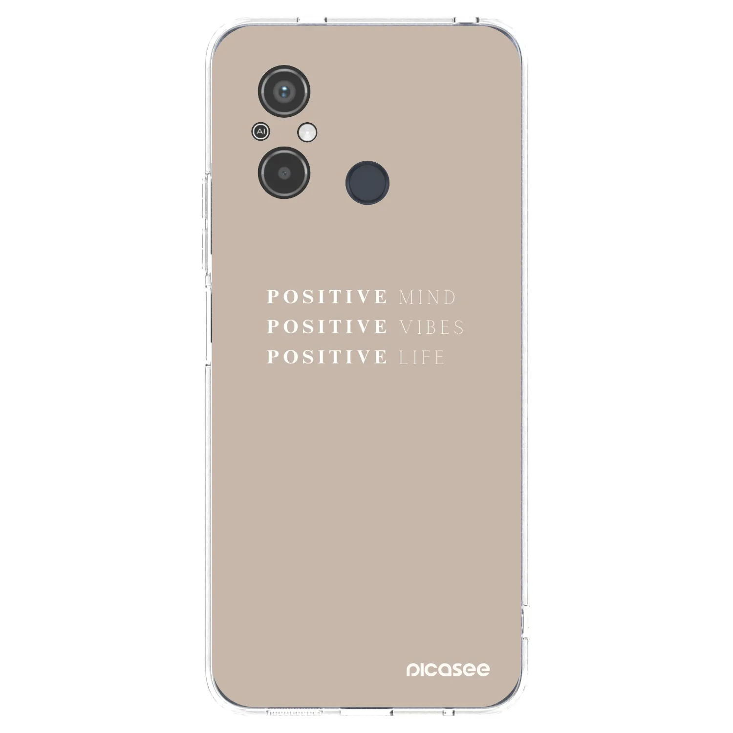 Picasee silikonový průhledný obal pro Xiaomi Redmi 12C - Positive Vibes