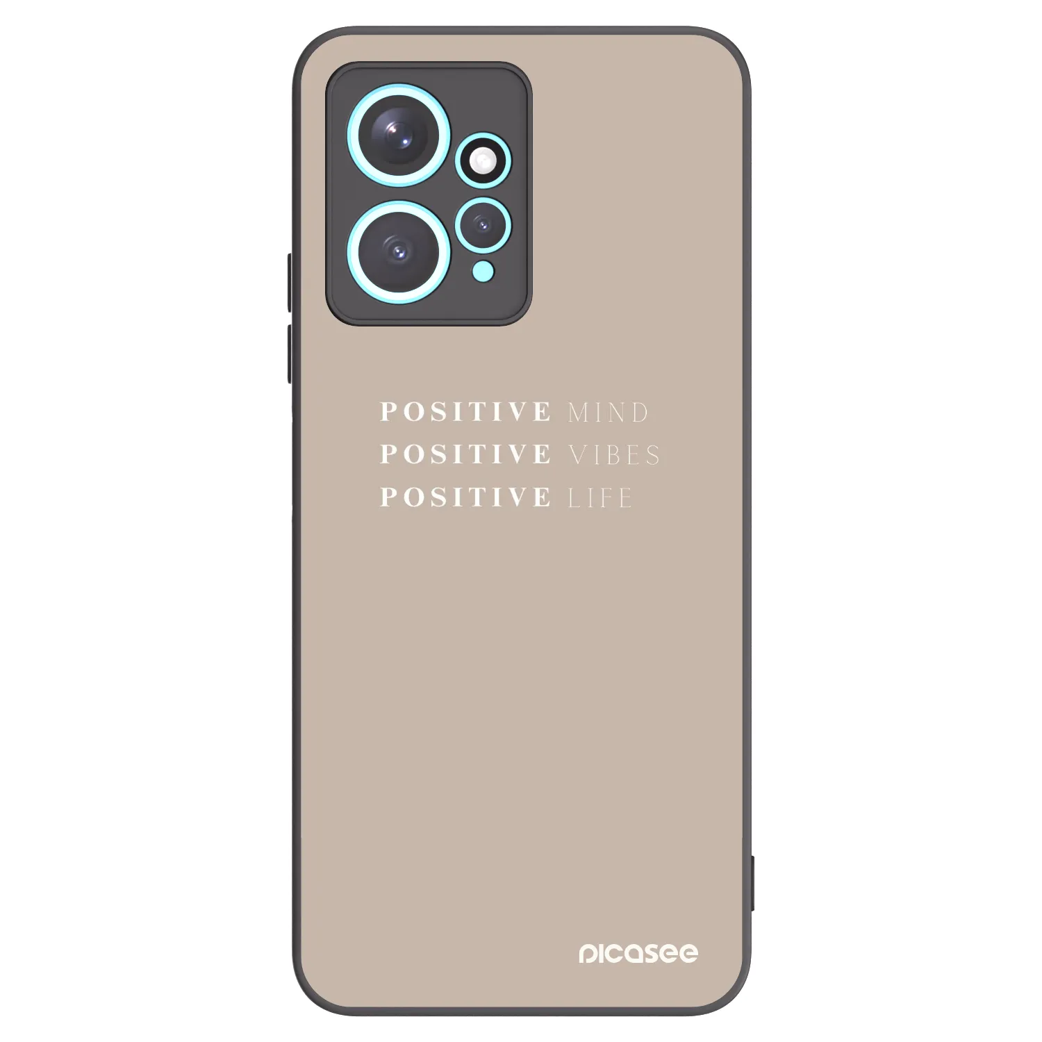 Picasee silikonový černý obal pro Xiaomi Redmi Note 12 4G - Positive Vibes