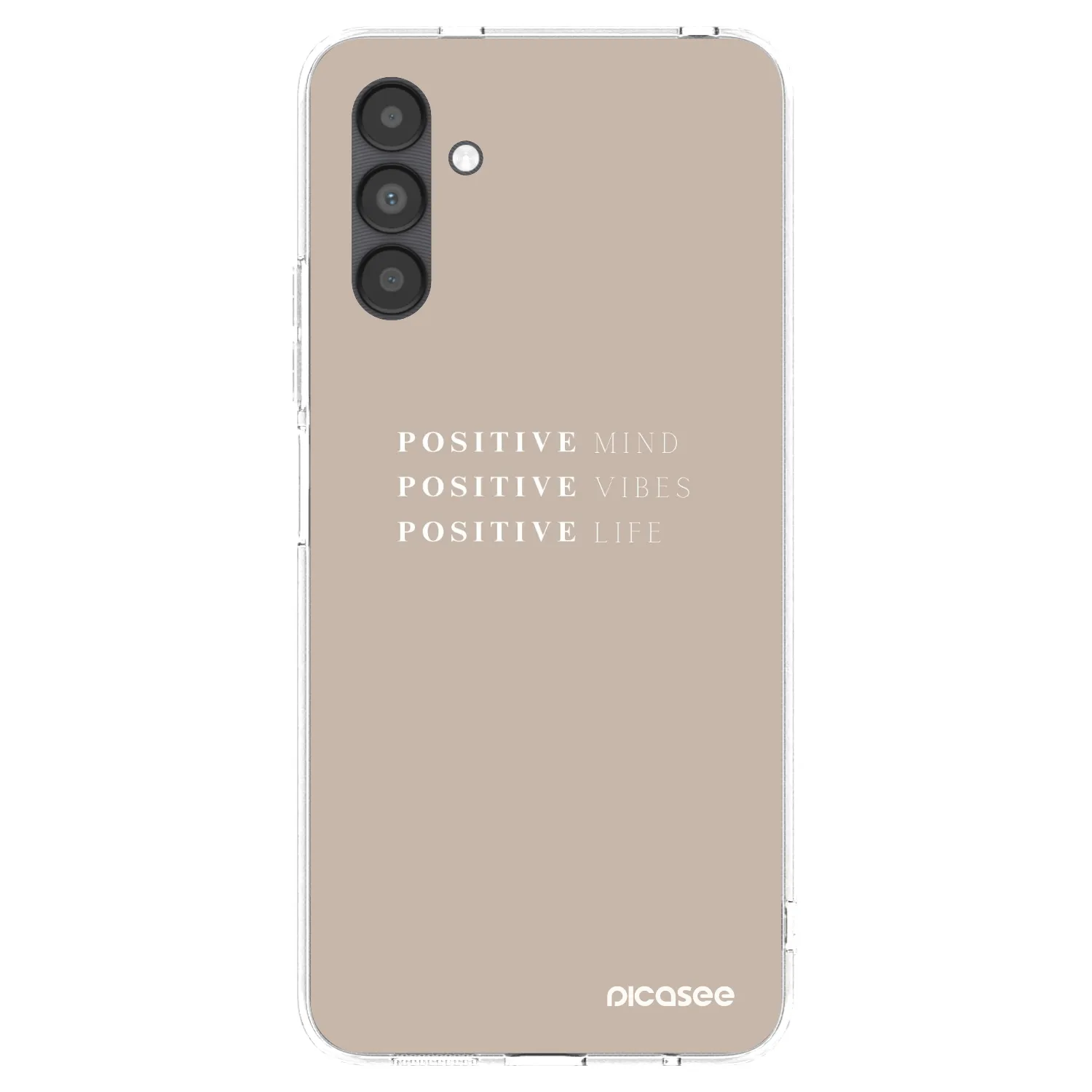 Picasee silikonový průhledný obal pro Samsung Galaxy A04s A047F - Positive Vibes