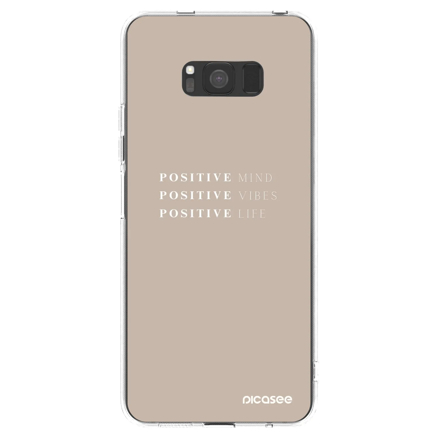 Picasee silikonový průhledný obal pro Samsung Galaxy S8 G950F - Positive Vibes