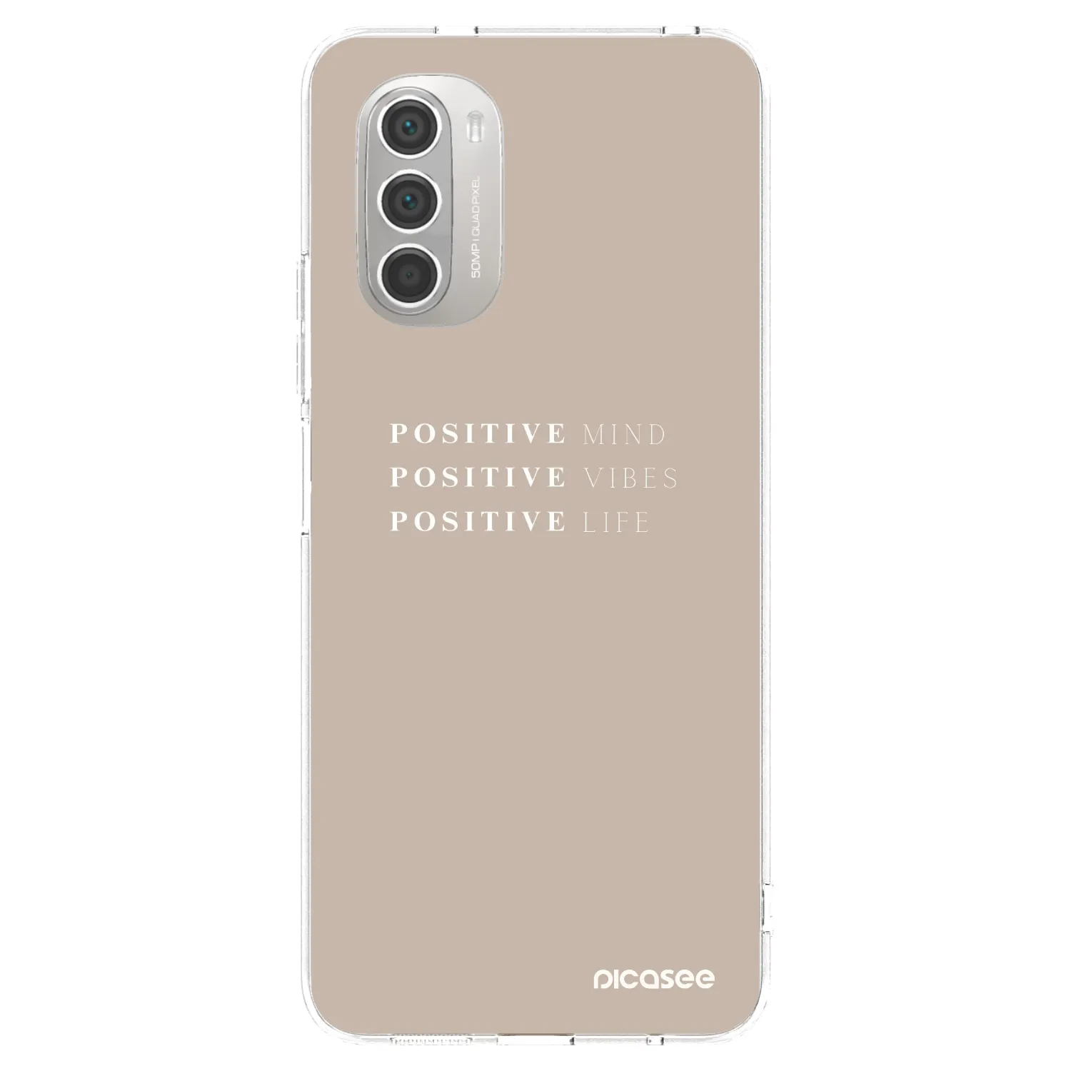 Picasee silikonový průhledný obal pro Motorola Moto G51 - Positive Vibes