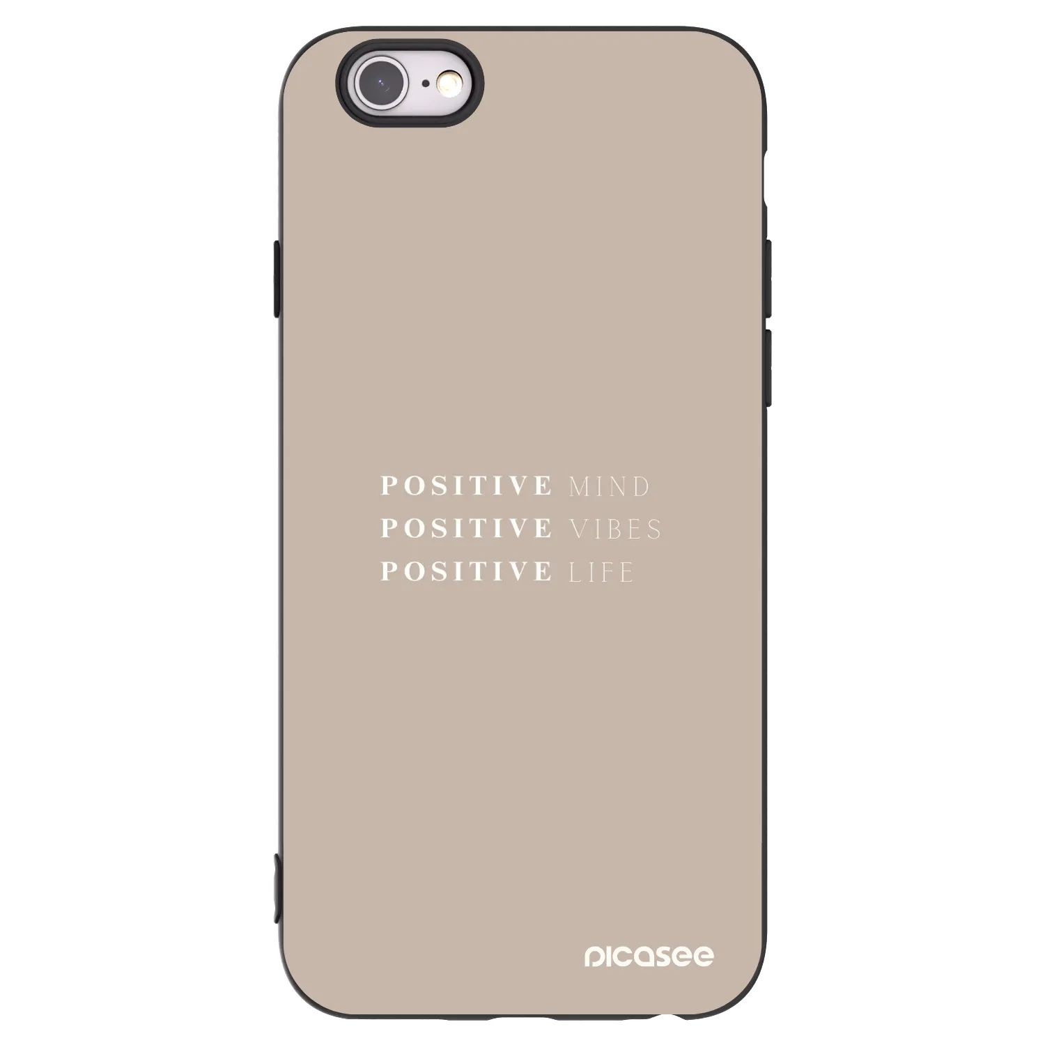 Picasee silikonový černý obal pro Apple iPhone 6/6S - Positive Vibes