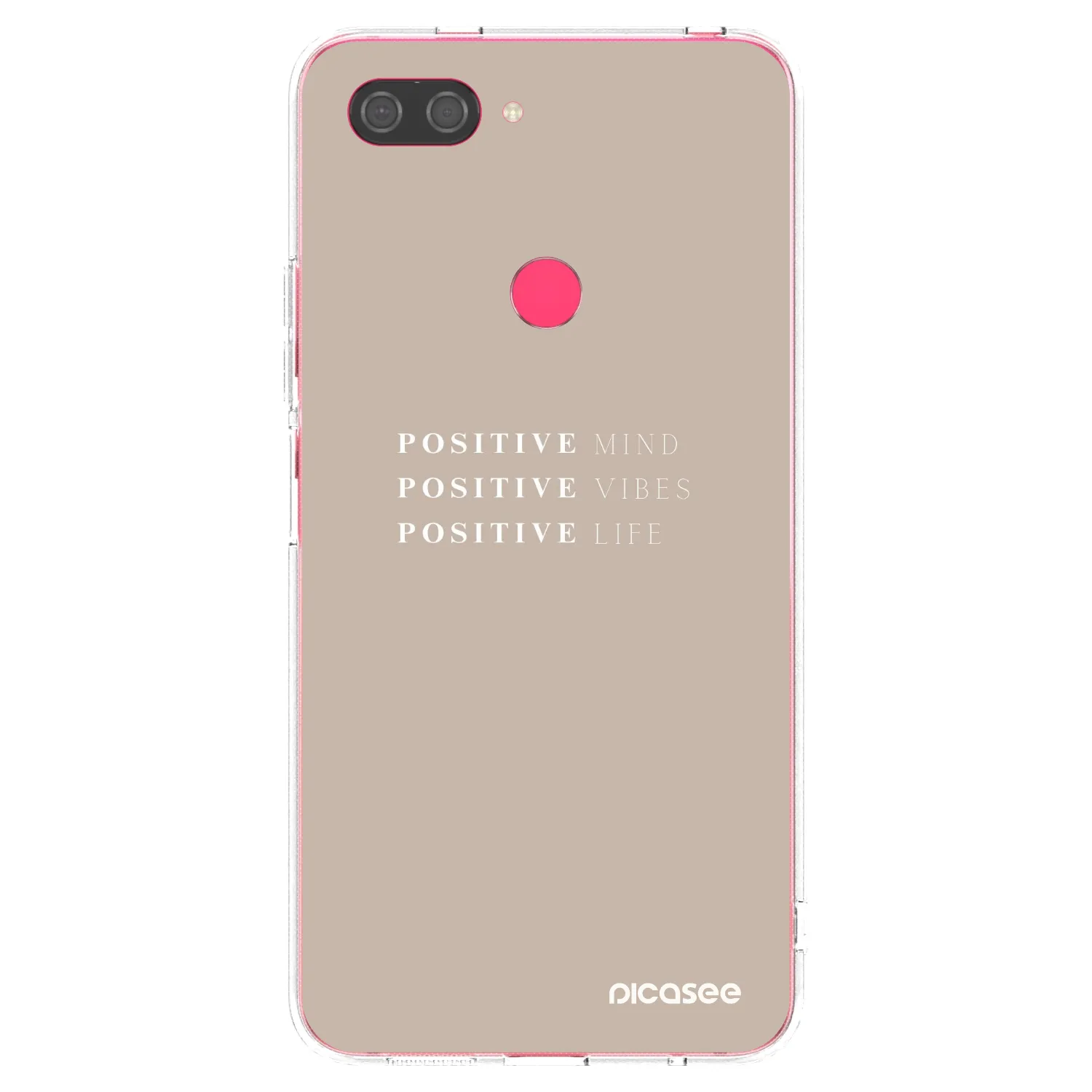 Picasee silikonový průhledný obal pro Xiaomi Mi 8 Lite - Positive Vibes