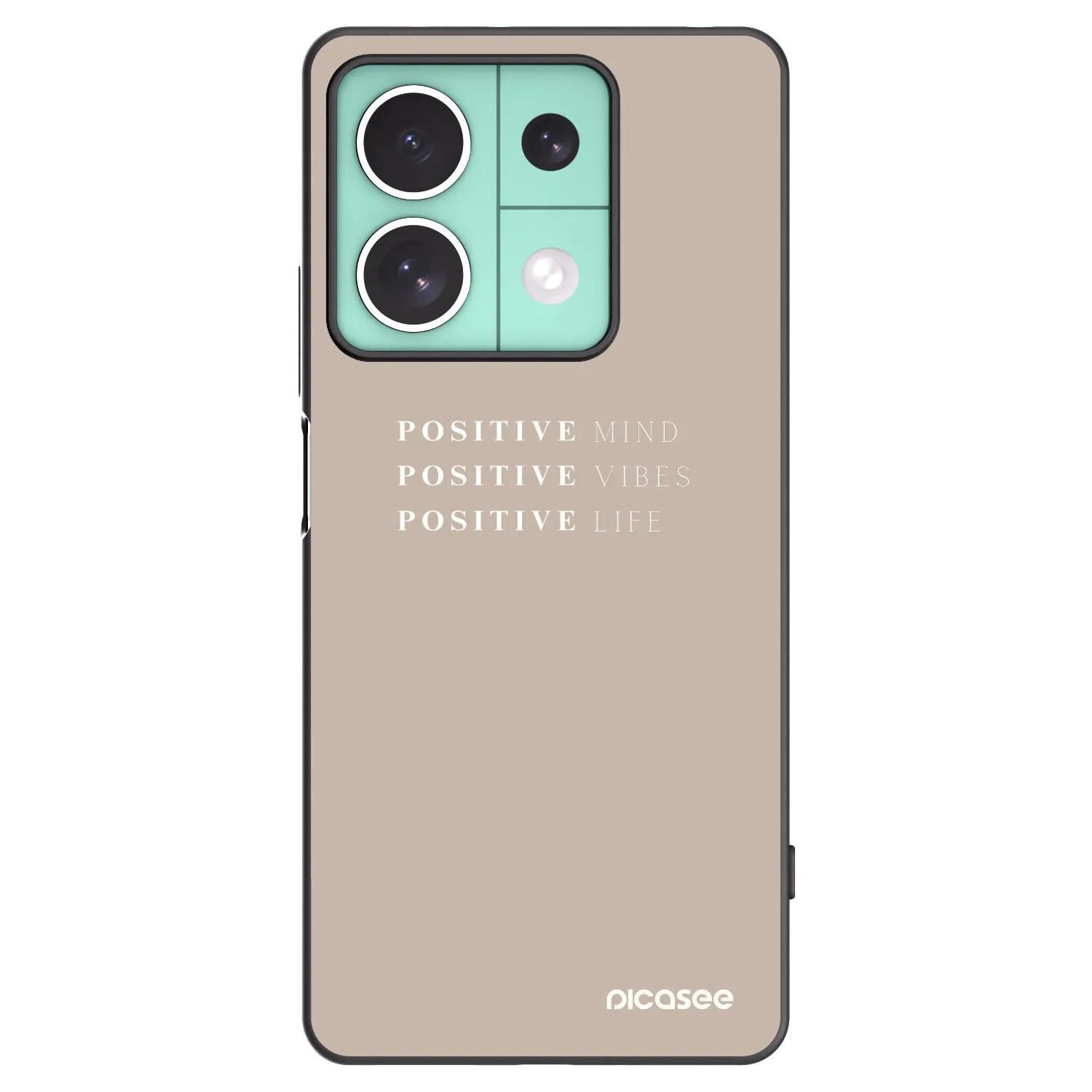 Picasee silikonový černý obal pro Xiaomi Redmi Note 13 5G - Positive Vibes