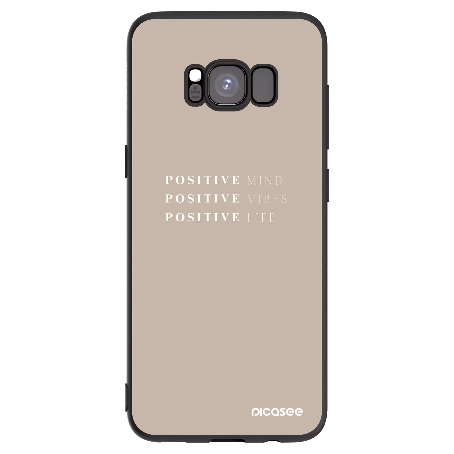 Picasee silikonový černý obal pro Samsung Galaxy S8 G950F - Positive Vibes