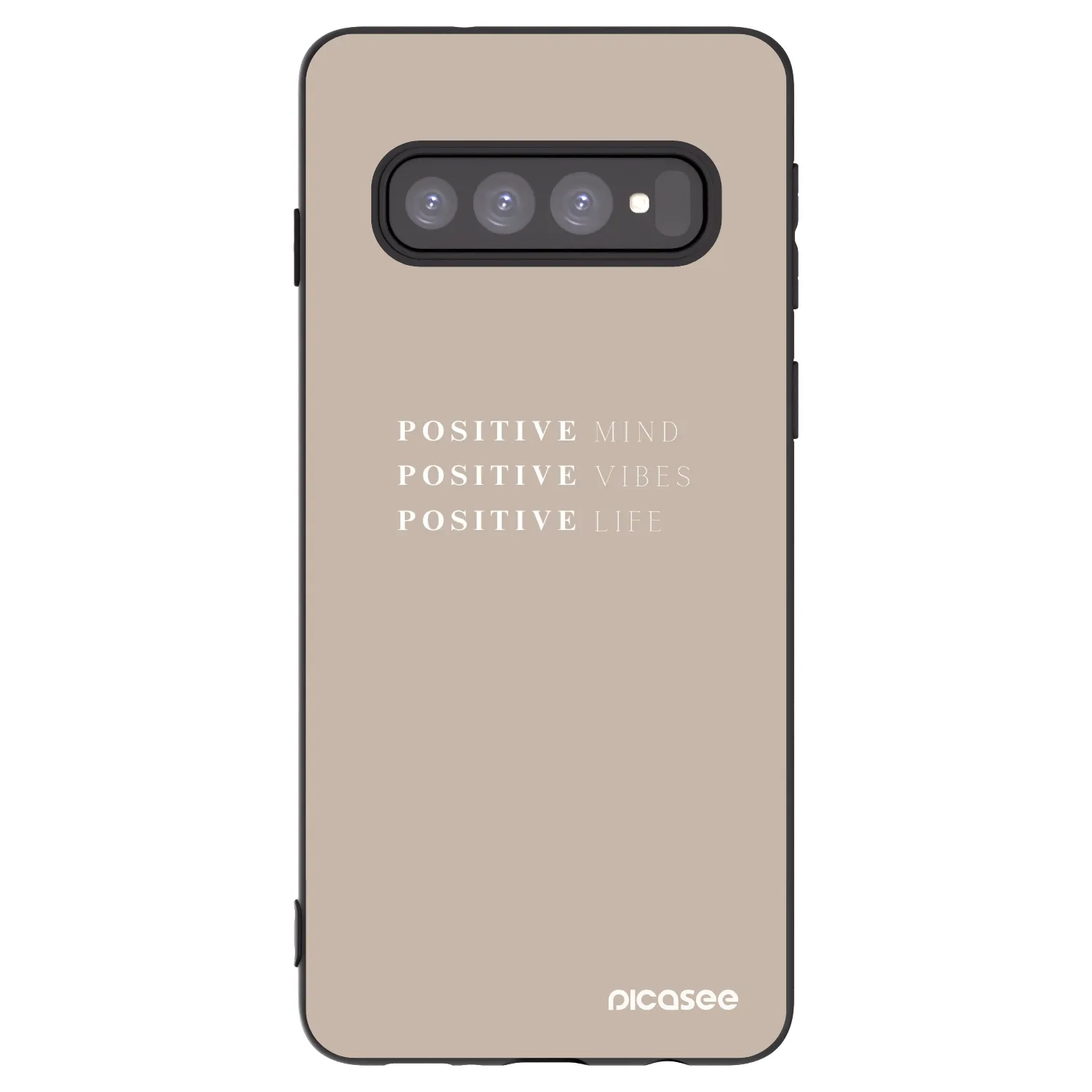 Picasee silikonový černý obal pro Samsung Galaxy S10 G973 - Positive Vibes