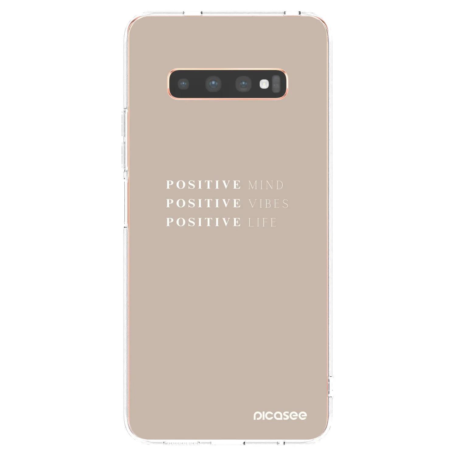 Picasee silikonový průhledný obal pro Samsung Galaxy S10 Plus G975 - Positive Vibes