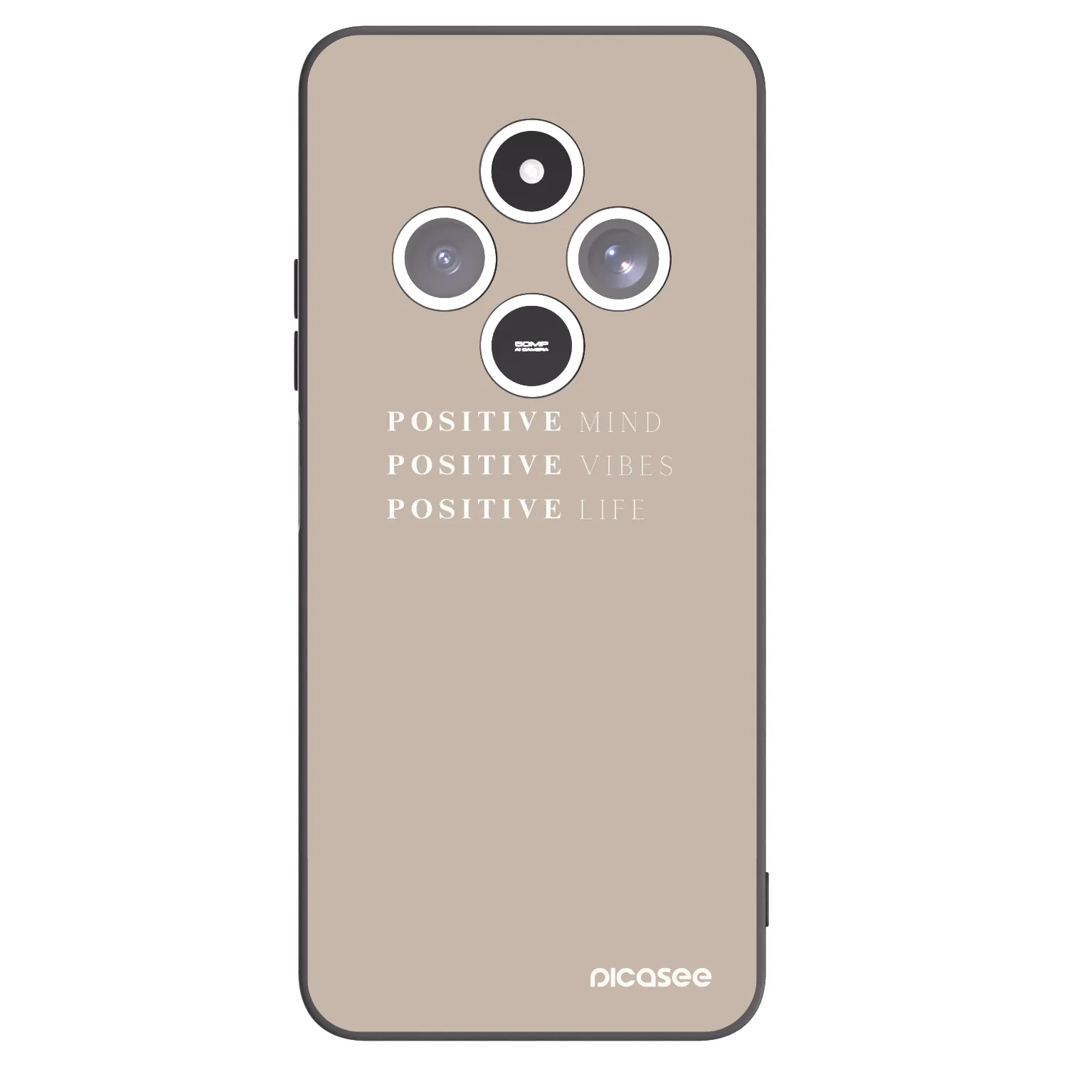 Picasee silikonový černý obal pro Xiaomi Redmi 14C - Positive Vibes