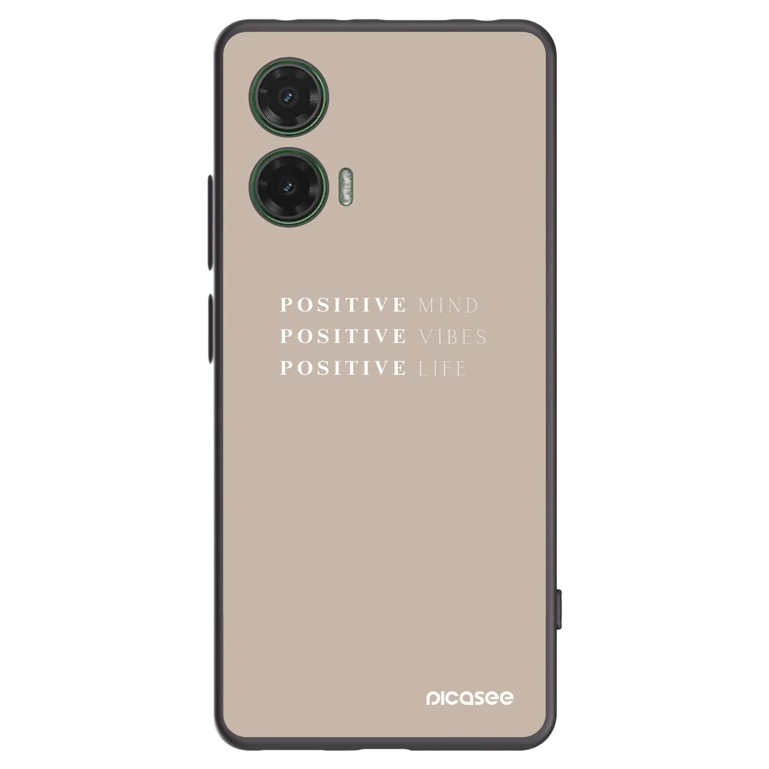 Picasee silikonový černý obal pro Motorola Moto G35 5G - Positive Vibes
