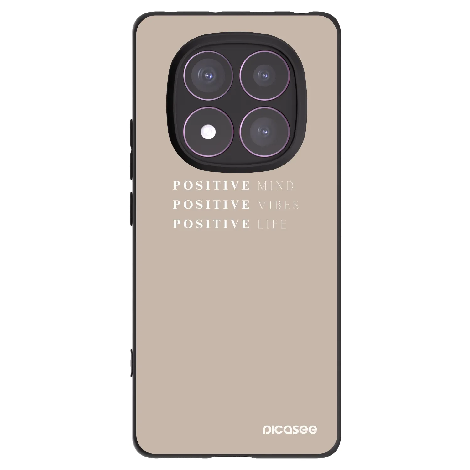 Picasee silikonový černý obal pro Xiaomi Redmi Note 14 Pro 4G - Positive Vibes