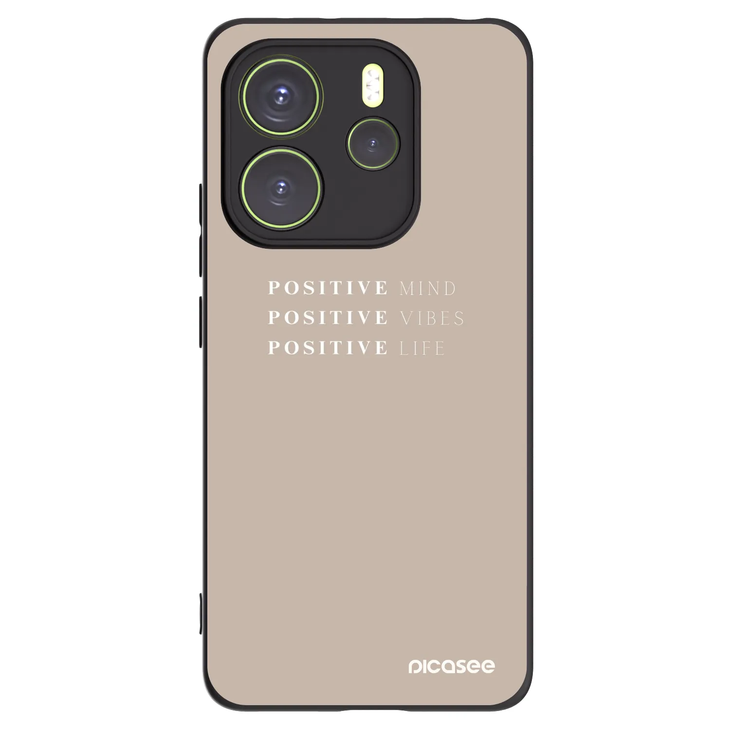Picasee silikonový černý obal pro Xiaomi Redmi Note 14 4G - Positive Vibes