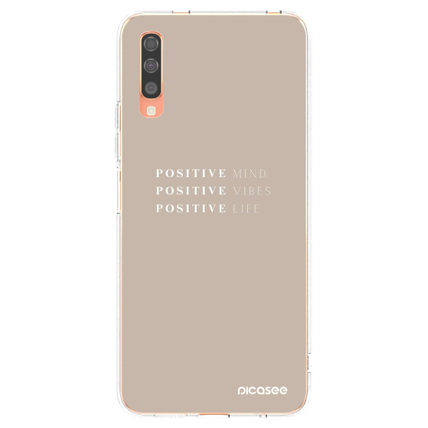 Picasee silikonový průhledný obal pro Samsung Galaxy A70 A705F - Positive Vibes