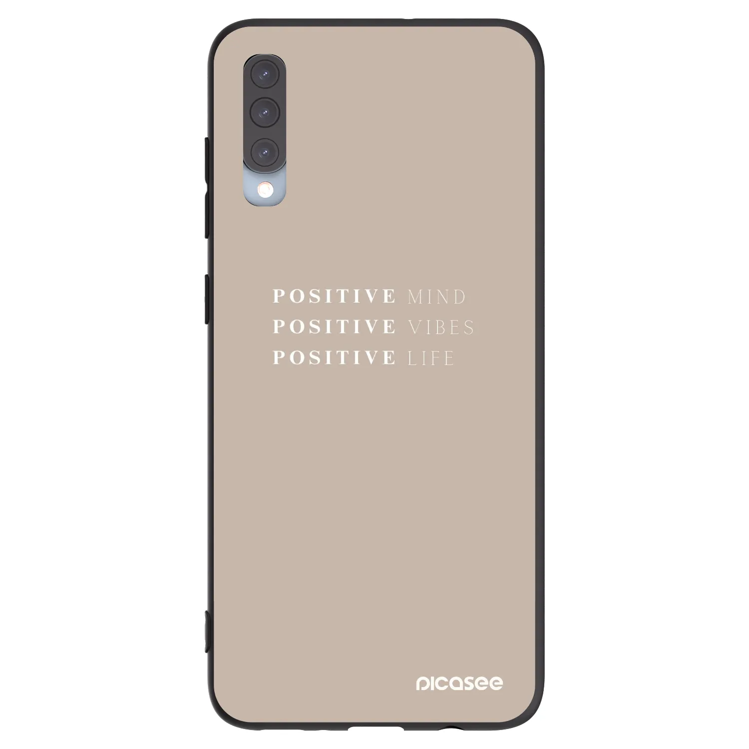 Picasee silikonový černý obal pro Samsung Galaxy A70 A705F - Positive Vibes