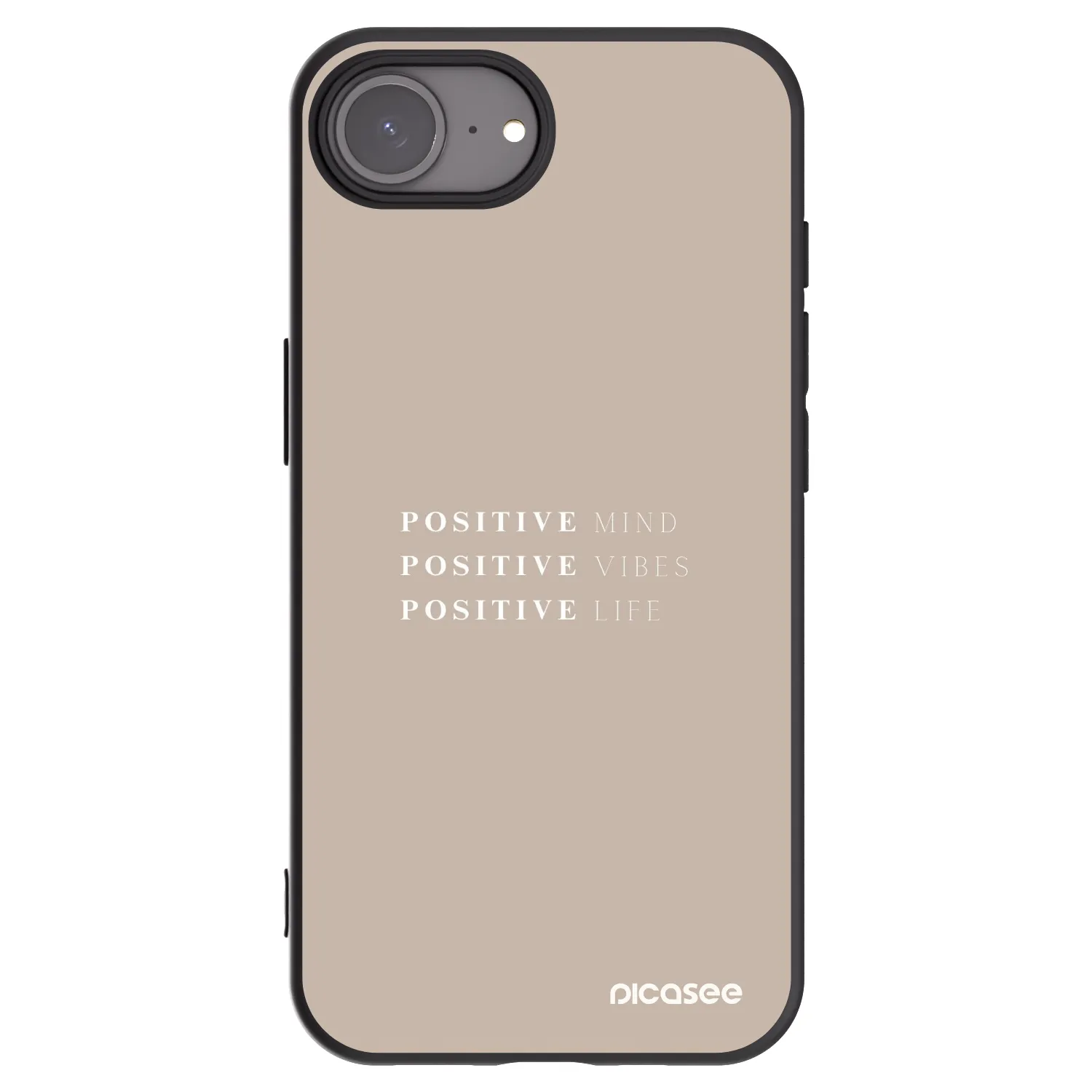 Picasee silikonový černý obal pro Apple iPhone 17e - Positive Vibes