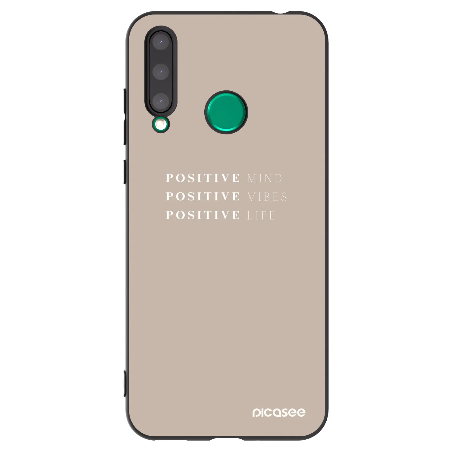 Picasee silikonový černý obal pro Honor 20 Lite - Positive Vibes