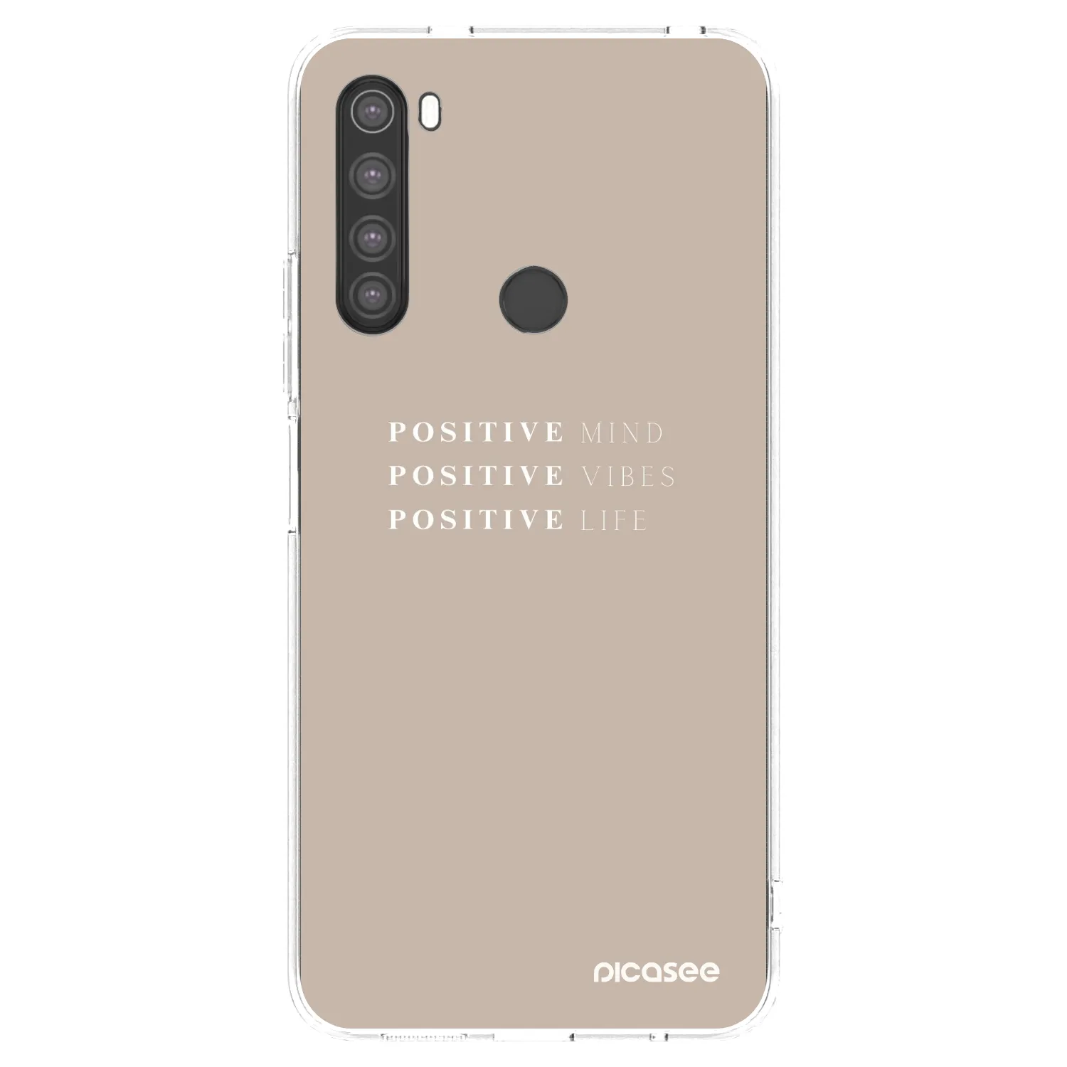 Picasee silikonový průhledný obal pro Xiaomi Redmi Note 8 - Positive Vibes