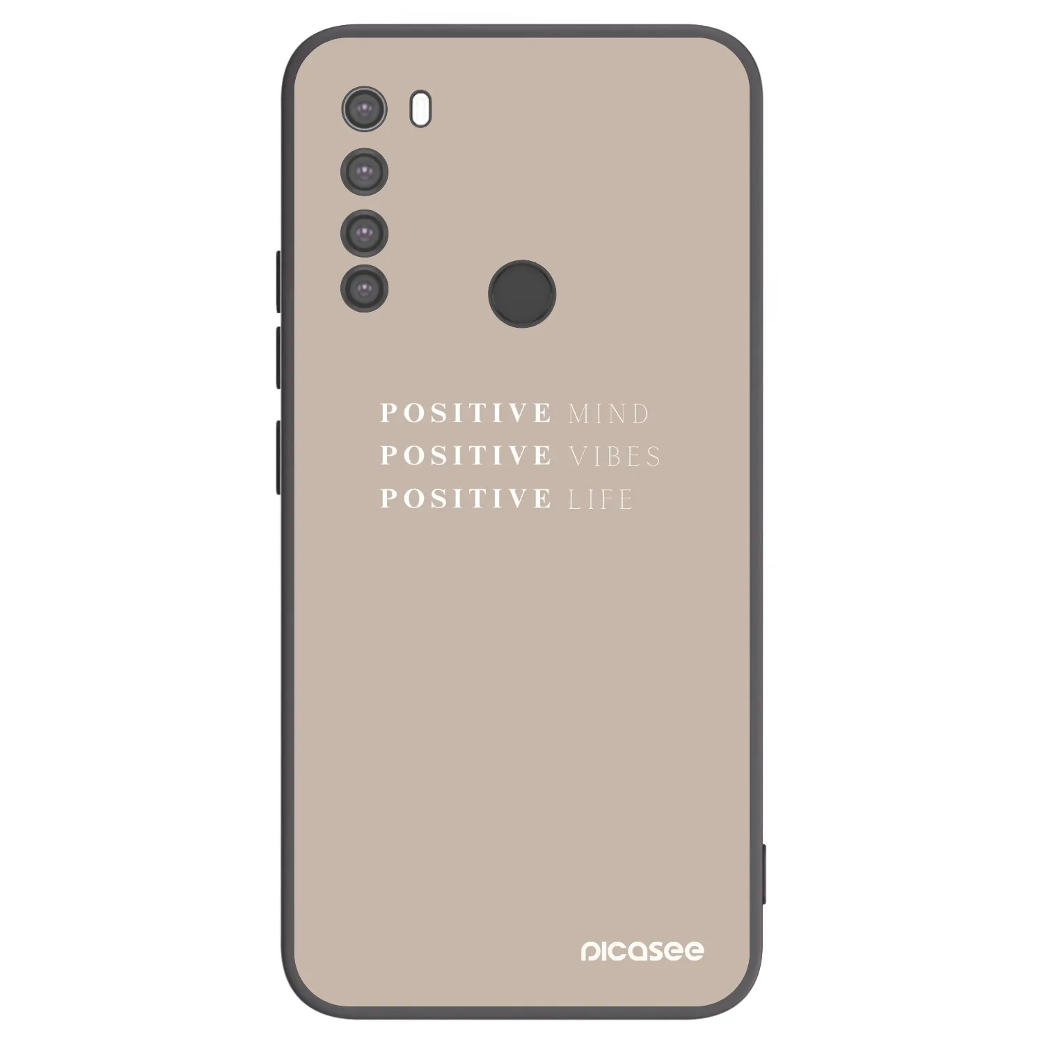 Picasee silikonový černý obal pro Xiaomi Redmi Note 8 - Positive Vibes