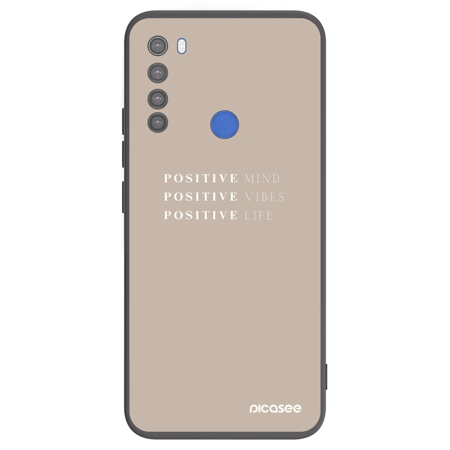 Picasee silikonový černý obal pro Xiaomi Redmi Note 8T - Positive Vibes