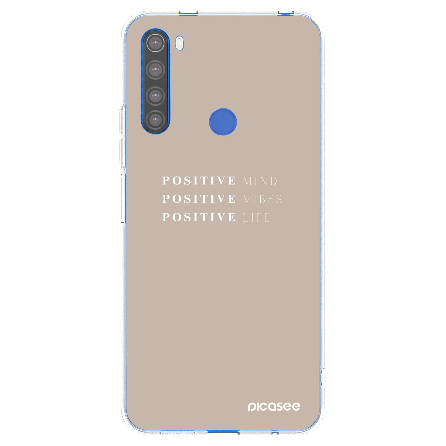 Picasee silikonový průhledný obal pro Xiaomi Redmi Note 8T - Positive Vibes