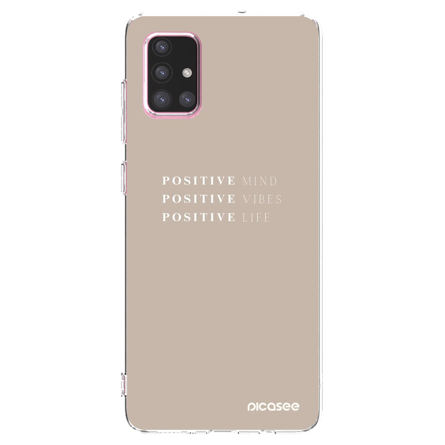 Picasee silikonový průhledný obal pro Samsung Galaxy A71 A715F - Positive Vibes