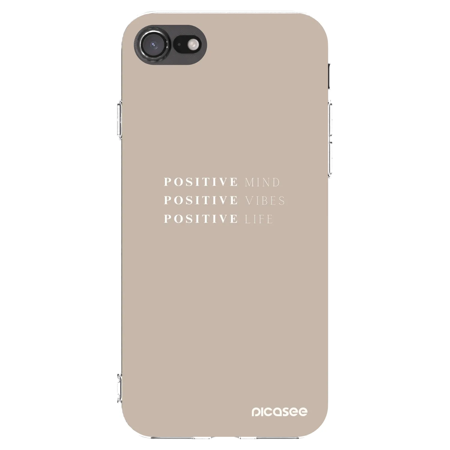 Picasee silikonový průhledný obal pro Apple iPhone SE 2020 - Positive Vibes